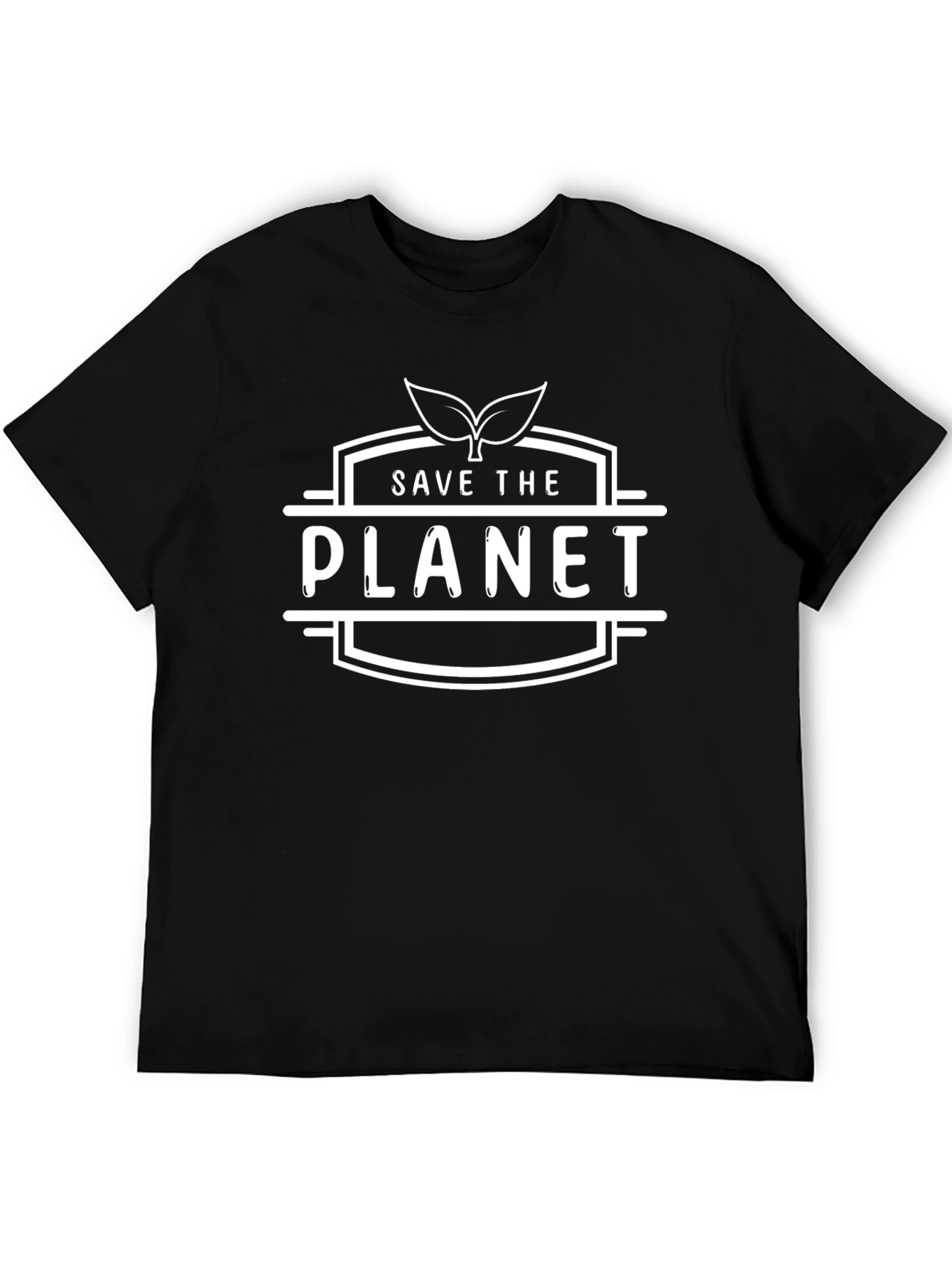 Save the Planet Graphic T-Shirt - Black