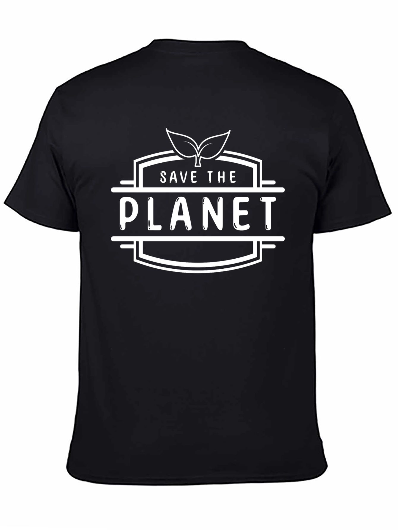 Save the Planet Graphic T-Shirt - Black