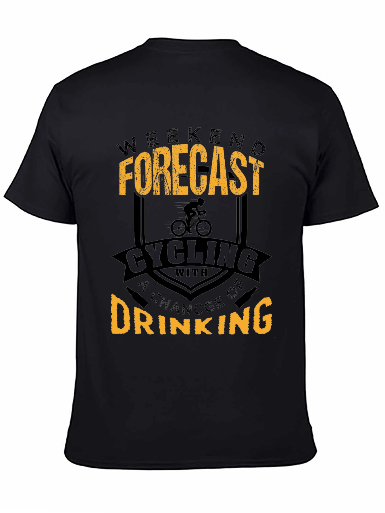 Weekend Forecast Cycling and Drinking Graphic T-Shirt