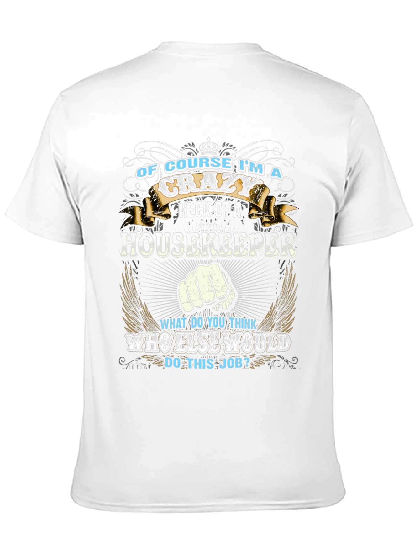 Crazy Housekeeper Graphic Tee - Black