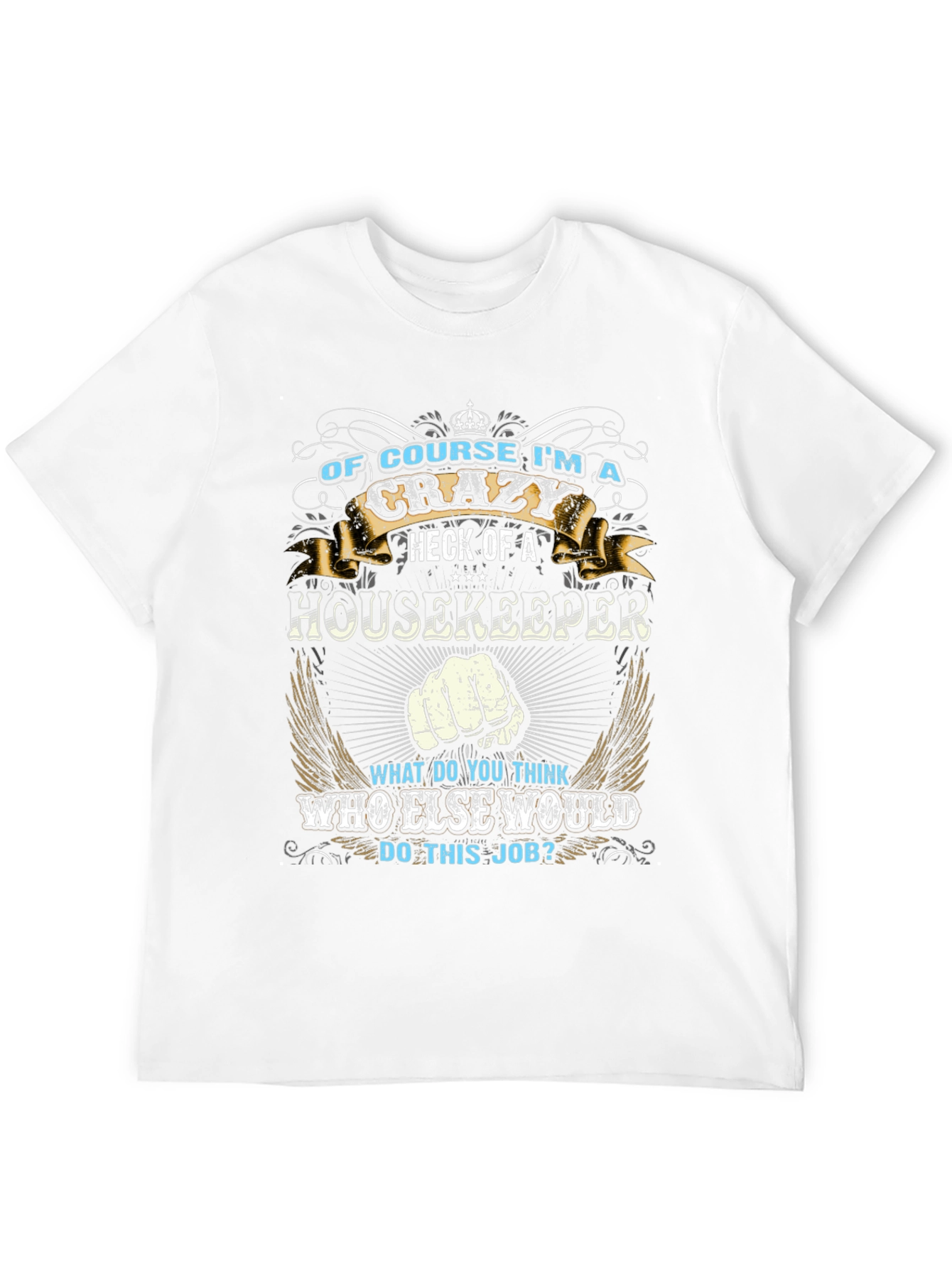 Crazy Housekeeper Graphic Tee - Black