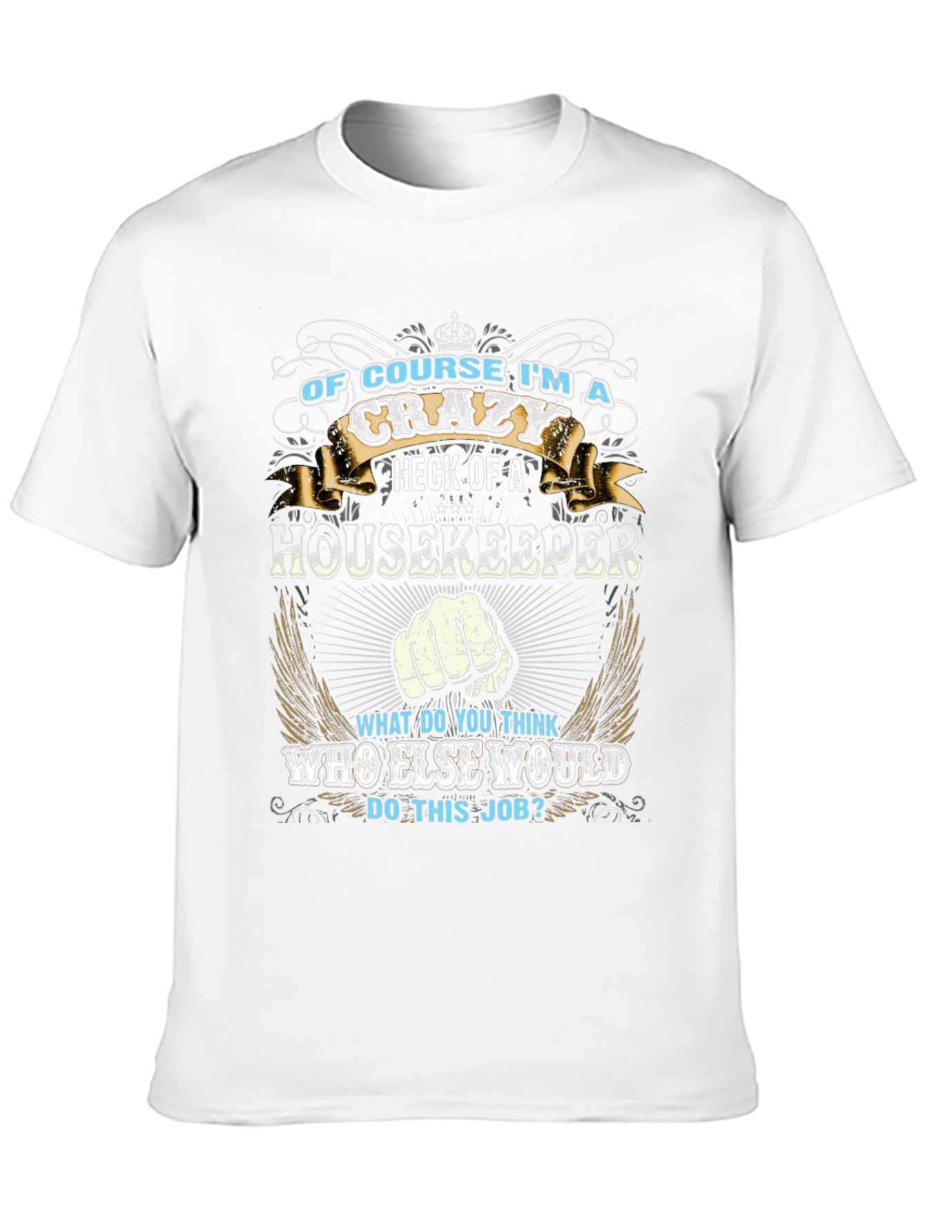 Crazy Housekeeper Graphic Tee - Black