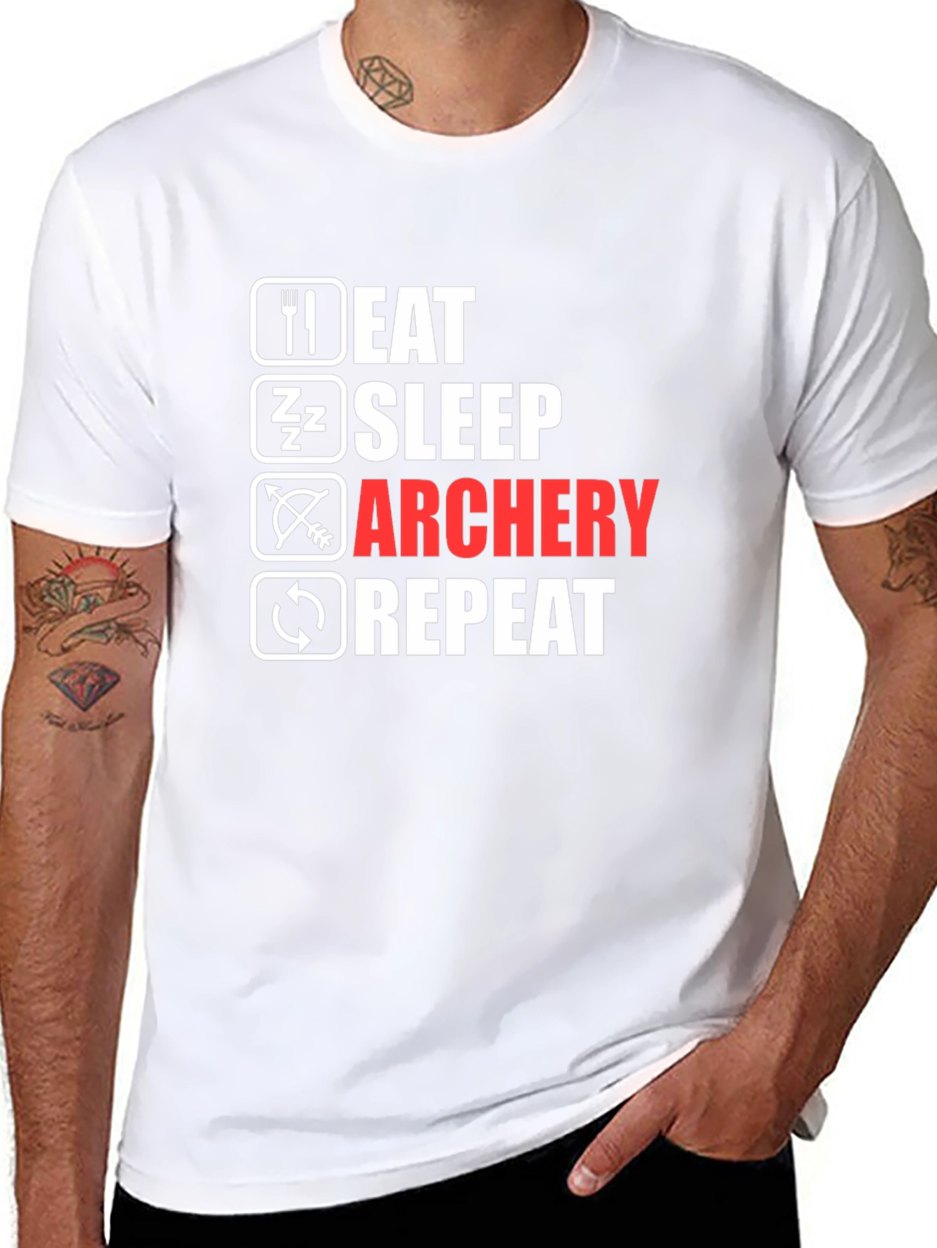 Eat Sleep Archery Repeat Graphic Tee