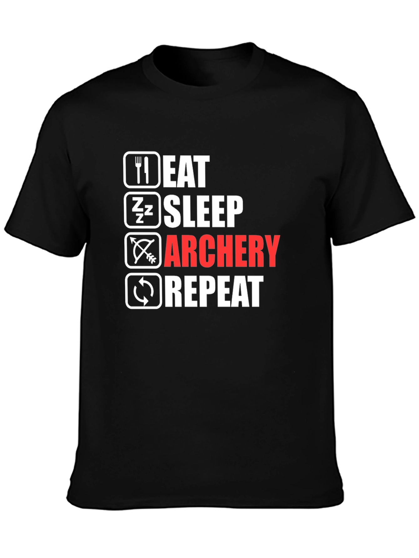 Eat Sleep Archery Repeat Graphic Tee