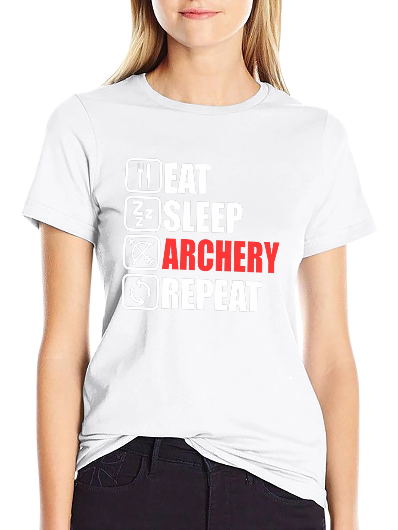 Eat Sleep Archery Repeat Graphic Tee