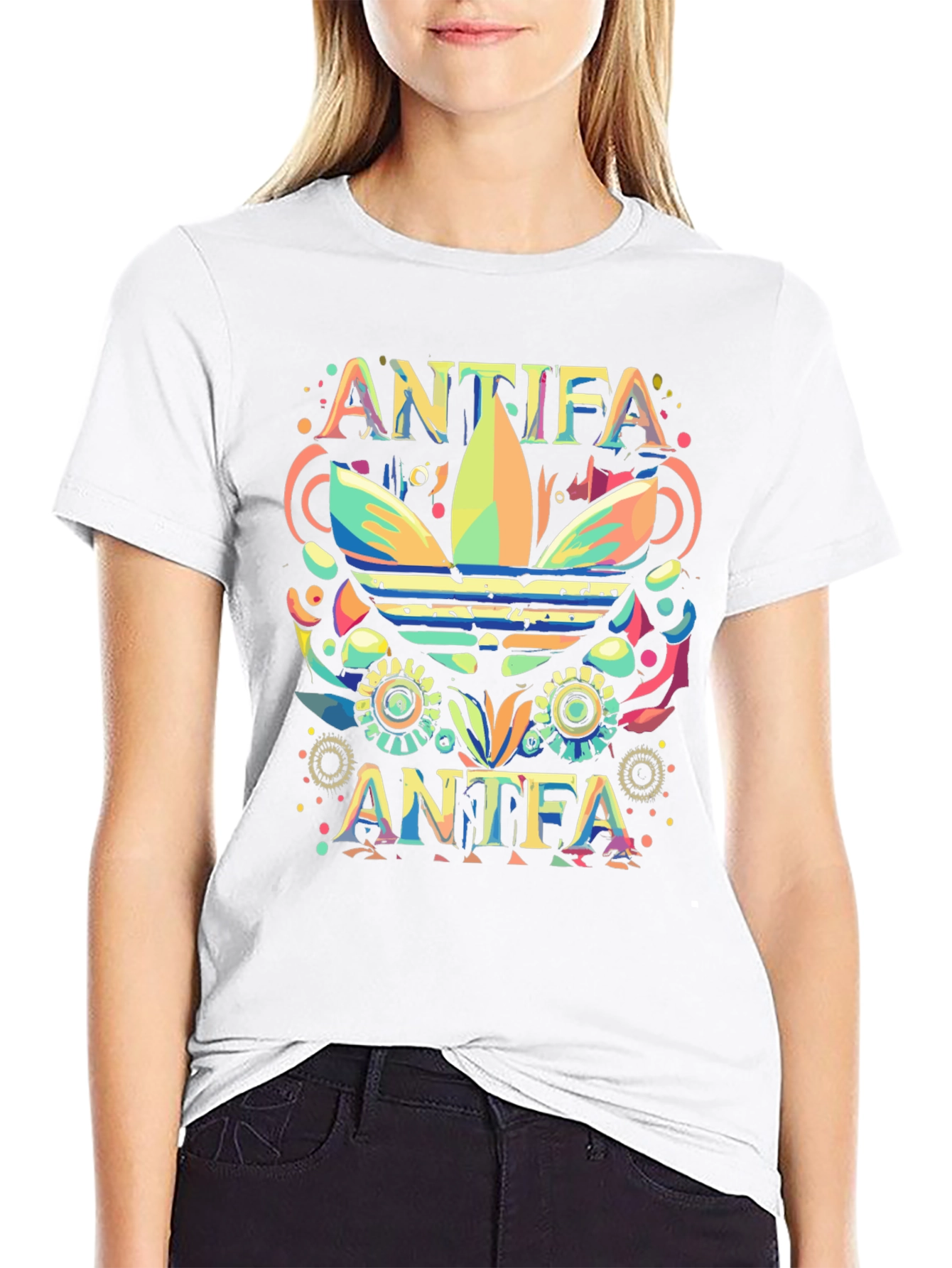 Antifa Adidas Inspired Graphic Tee - Unisex