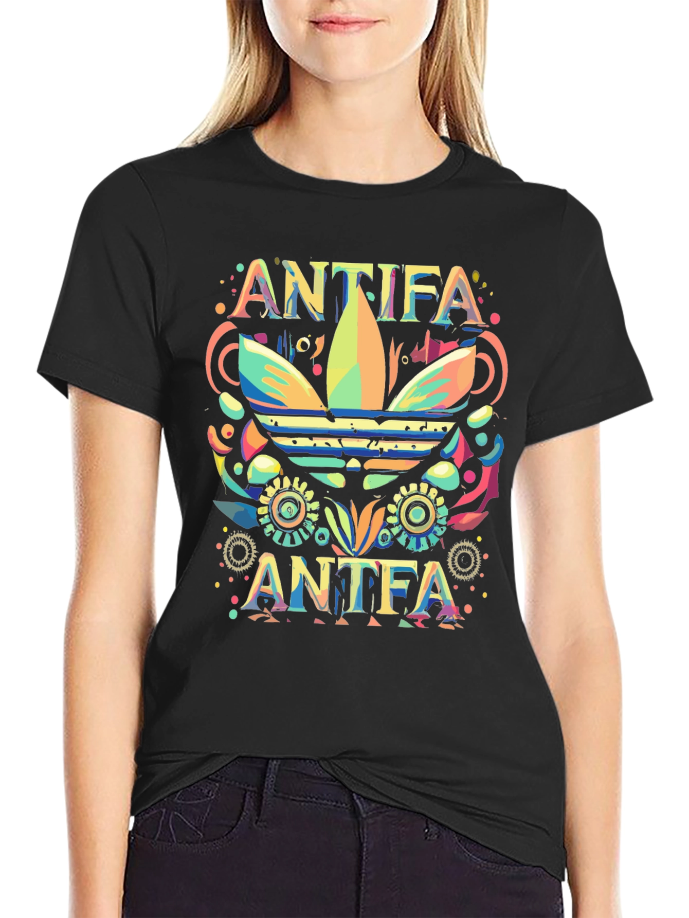 Antifa Adidas Inspired Graphic Tee - Unisex