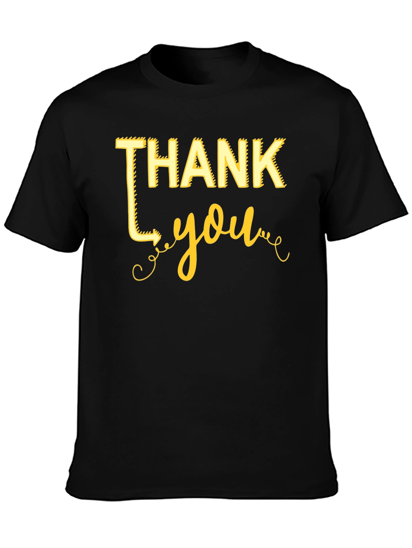 Thank You Graphic Tee - Black