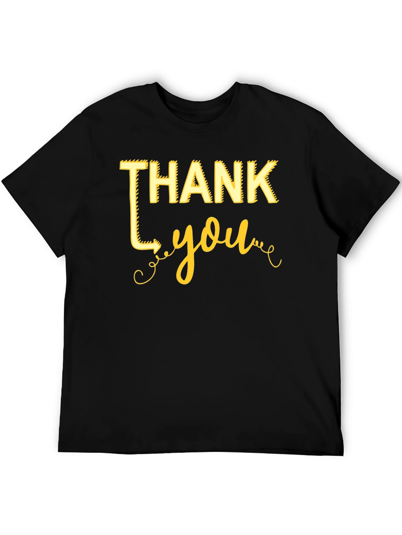 Thank You Graphic Tee - Black