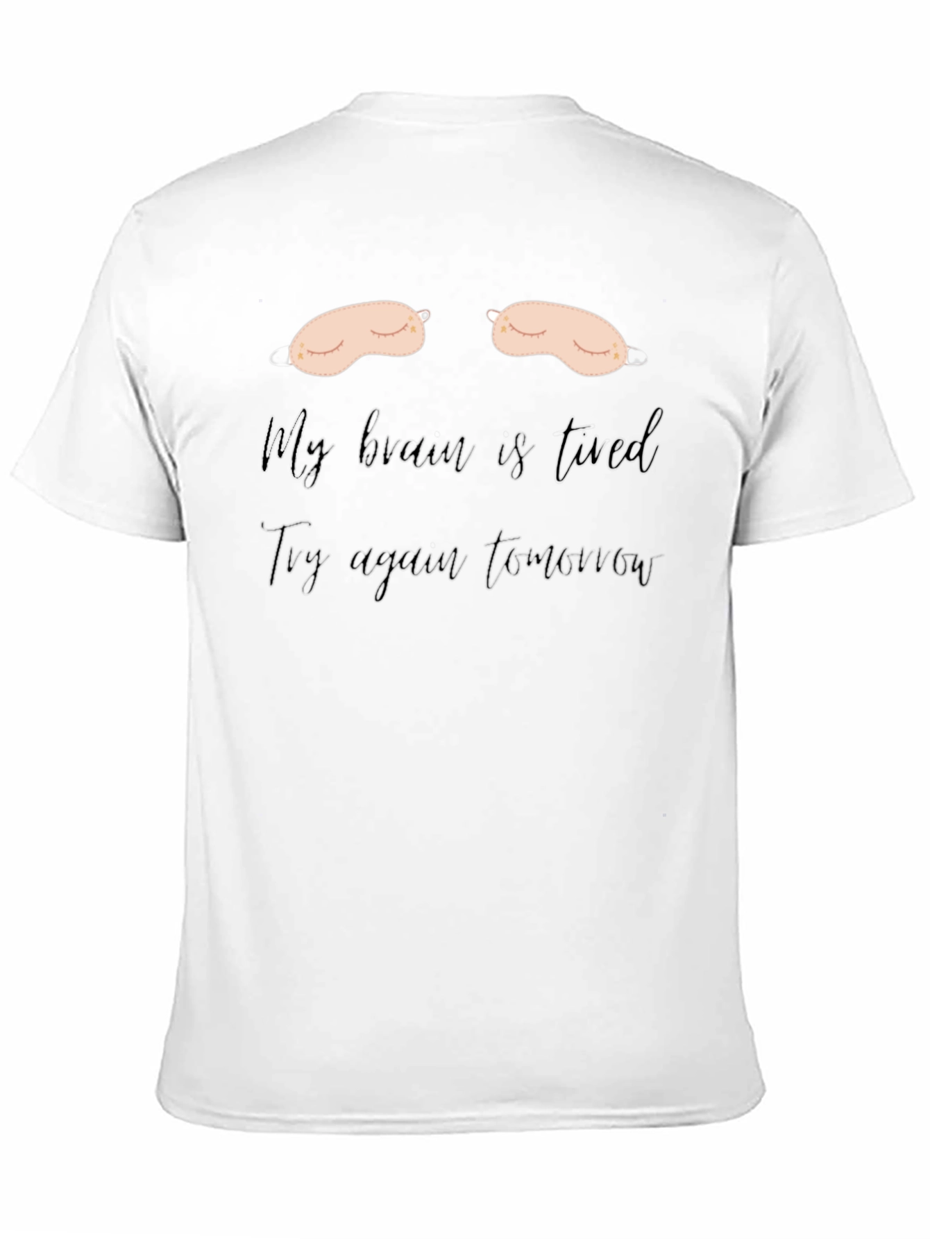 Funny Tired Brain Graphic T-Shirt