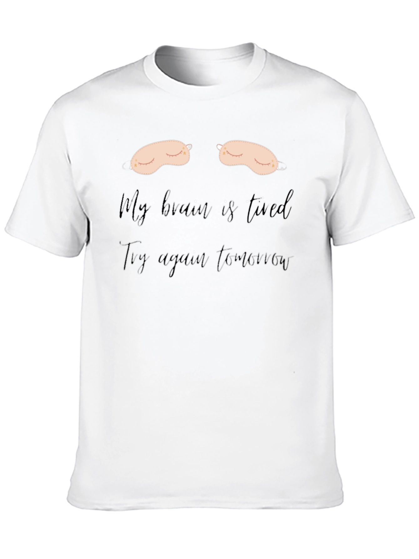 Funny Tired Brain Graphic T-Shirt