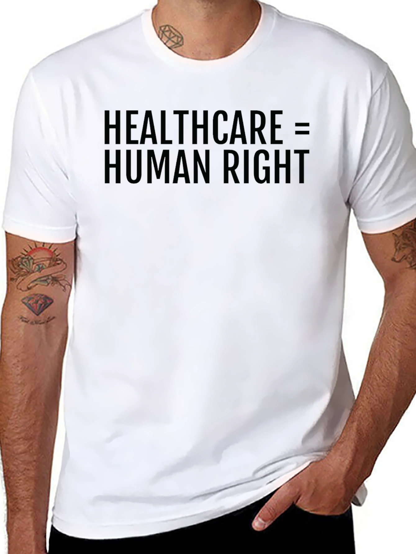 Healthcare is a Human Right Black T-Shirt