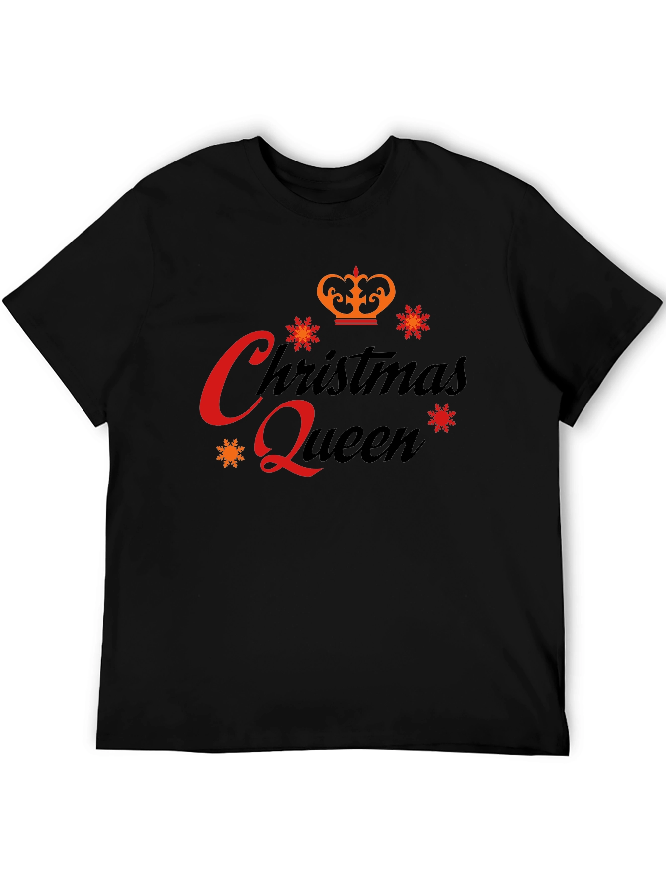 Christmas Queen Black Graphic Tee