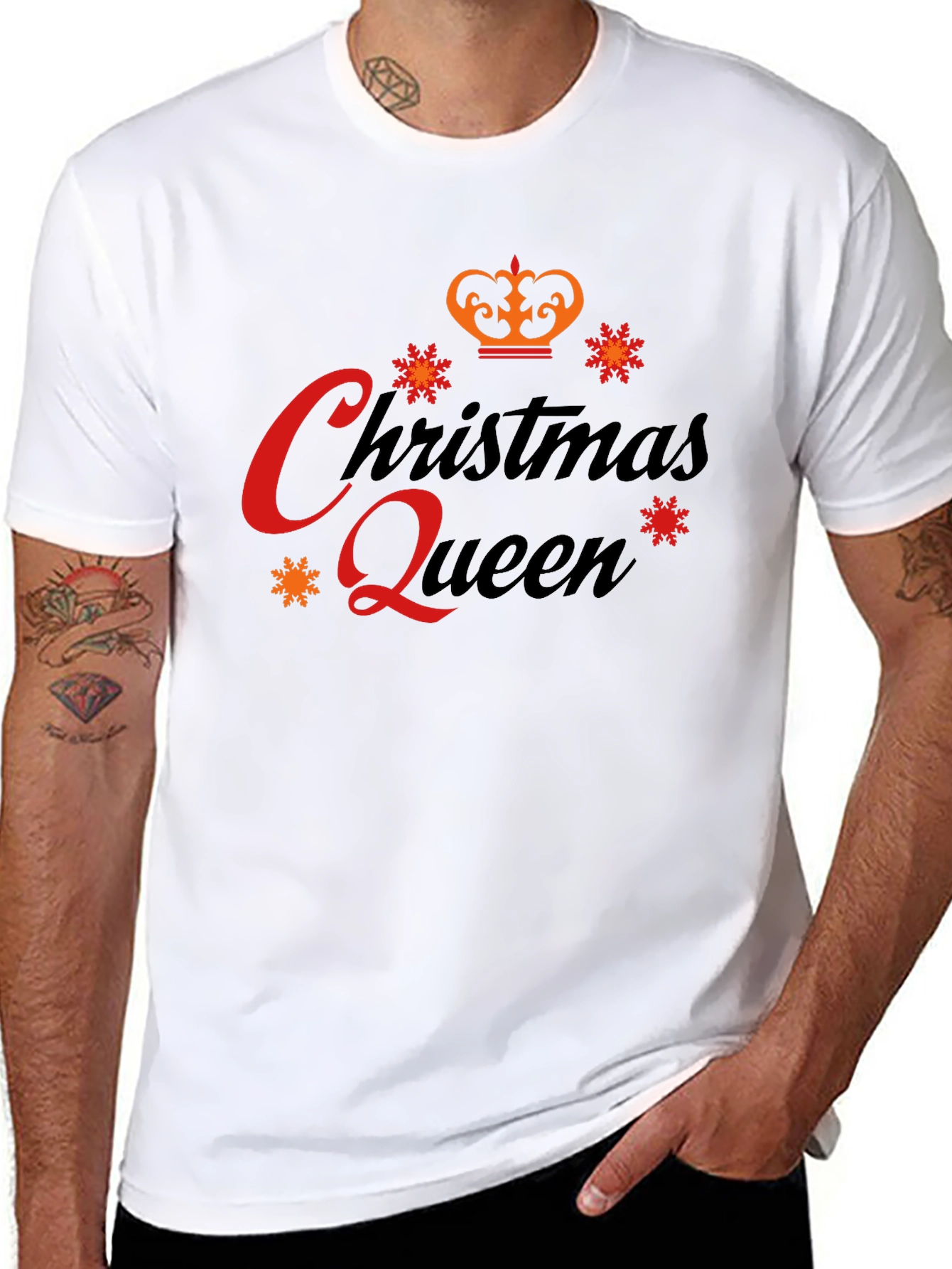 Christmas Queen Black Graphic Tee