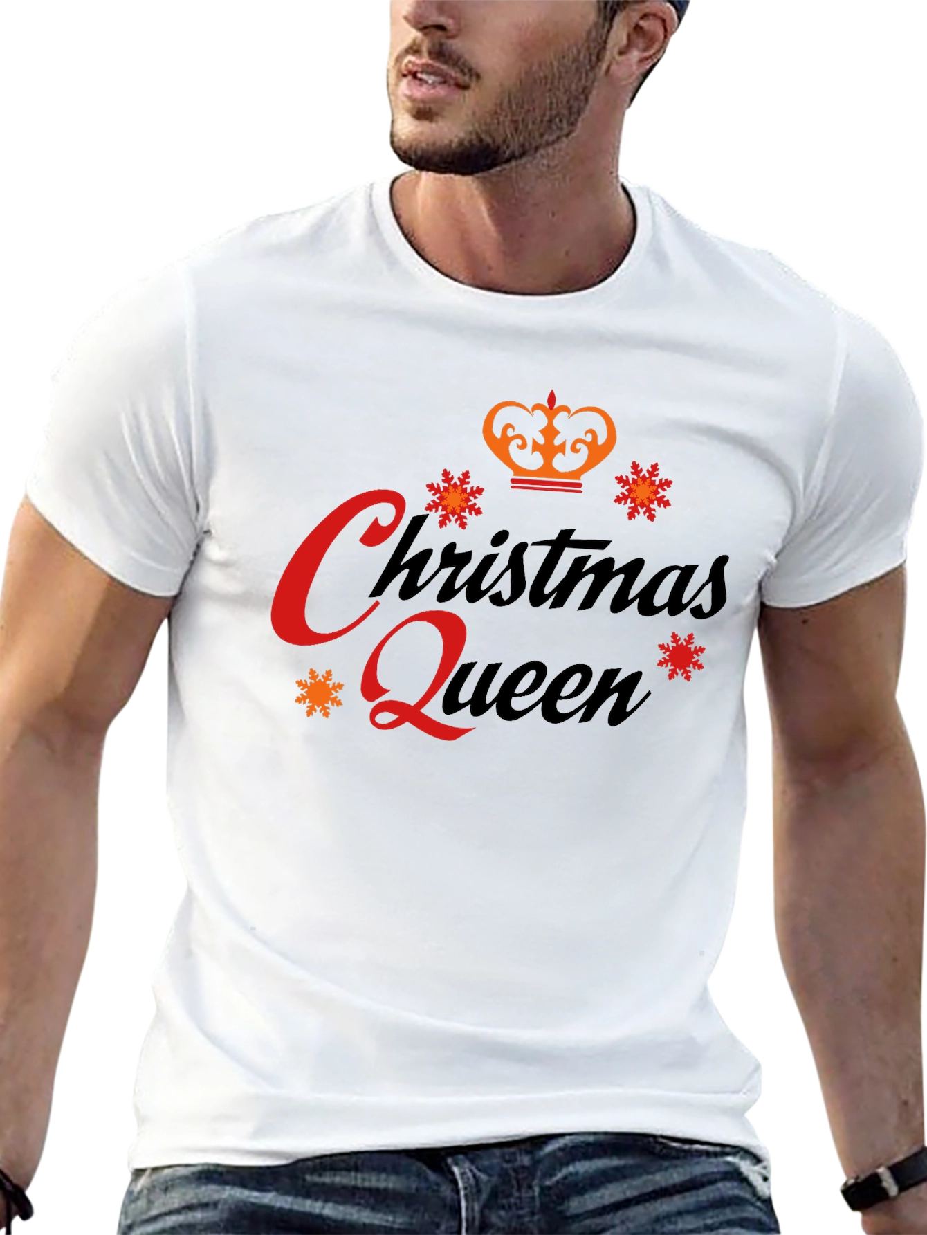 Christmas Queen Black Graphic Tee