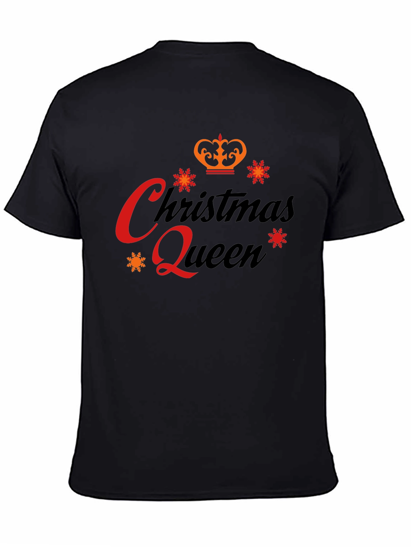 Christmas Queen Black Graphic Tee