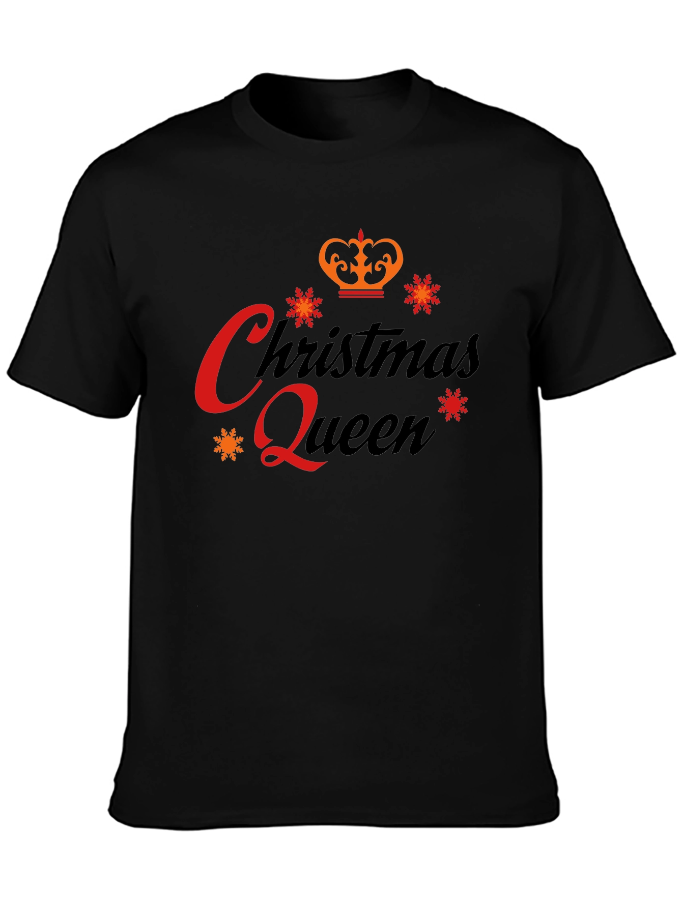 Christmas Queen Black Graphic Tee