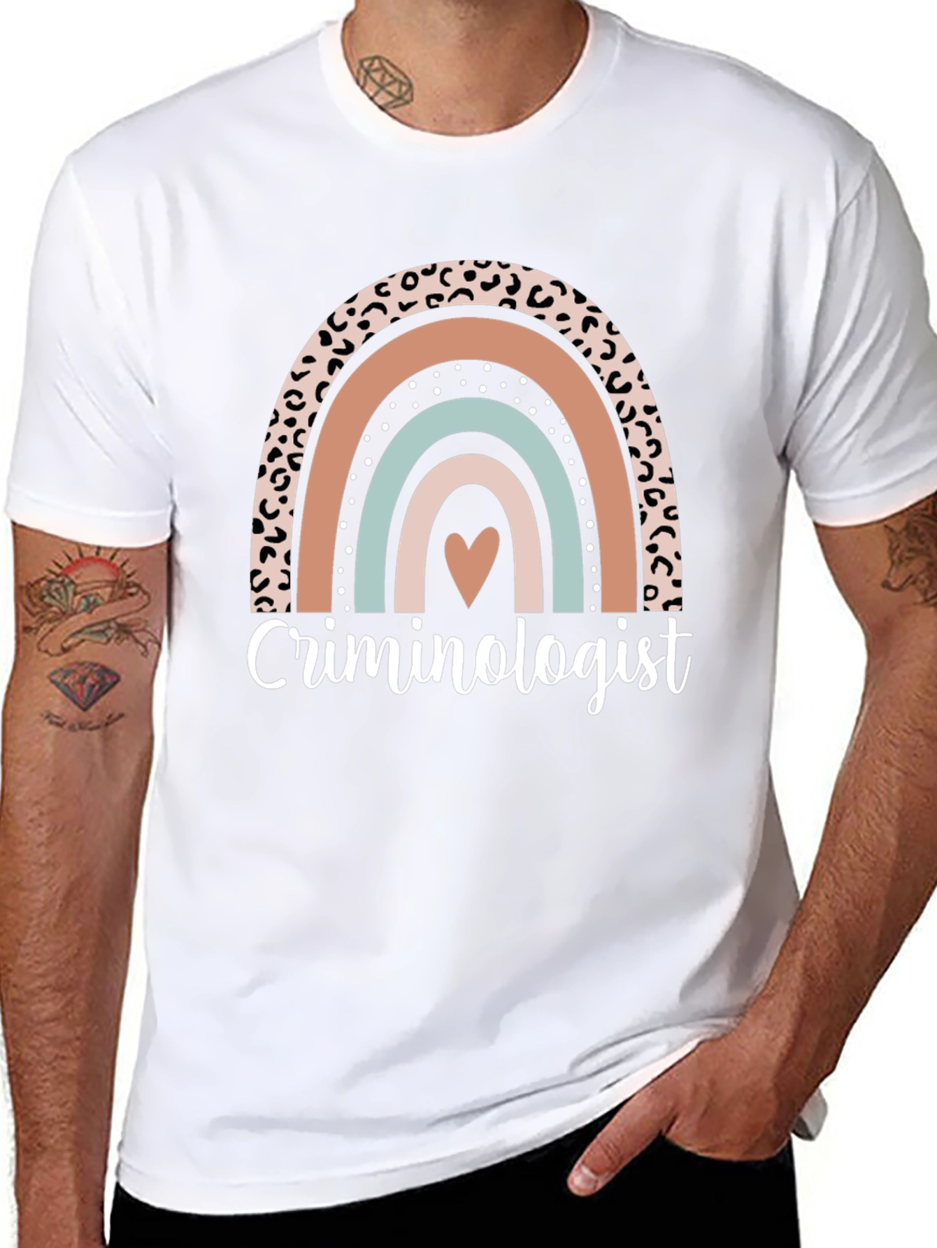 Criminologist Rainbow Graphic T-Shirt