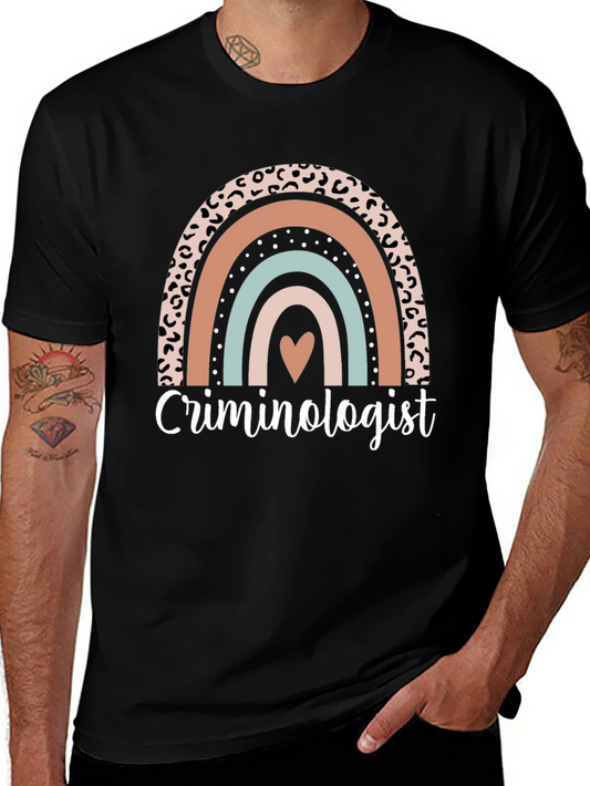 Criminologist Rainbow Graphic T-Shirt