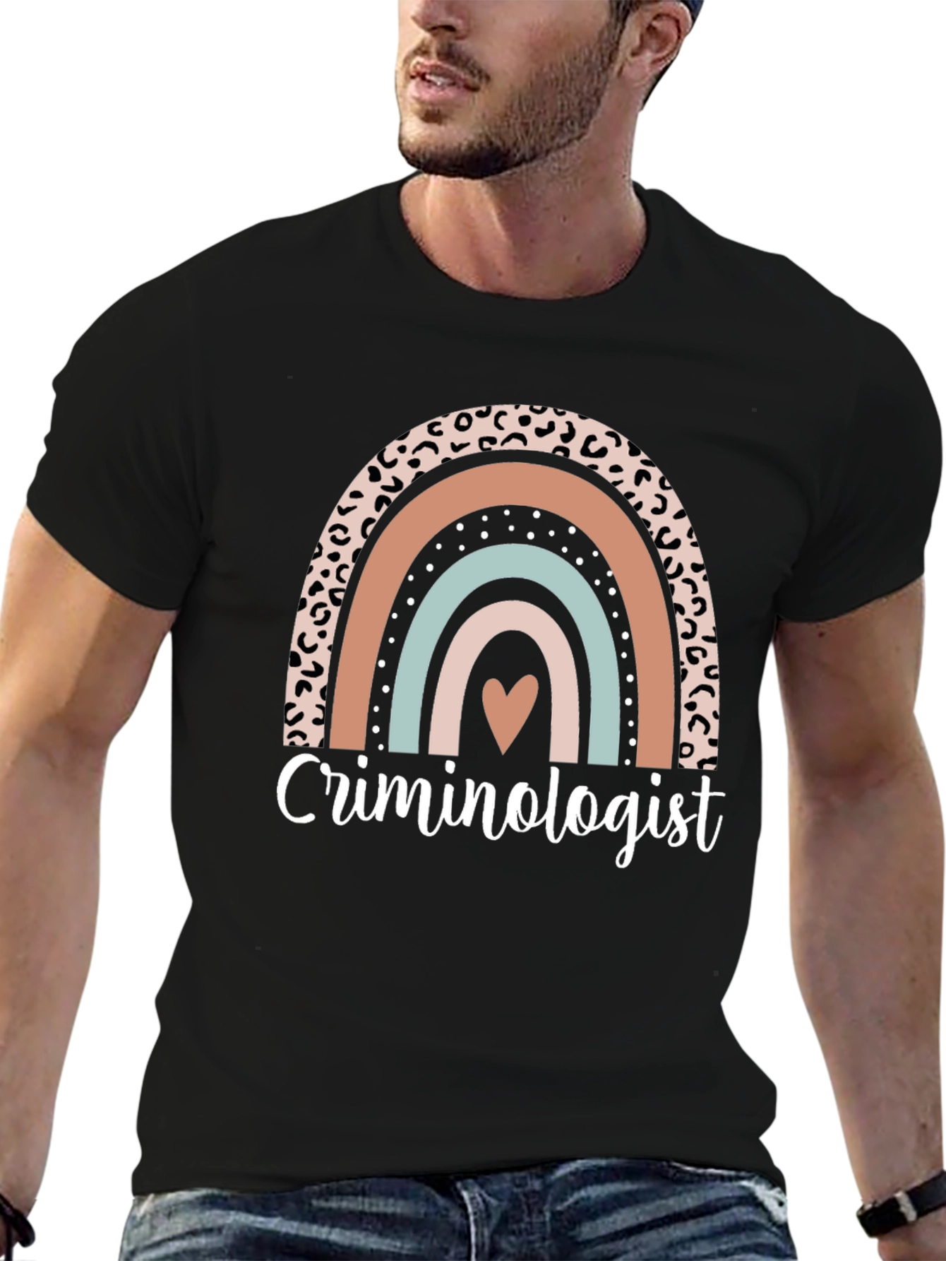 Criminologist Rainbow Graphic T-Shirt