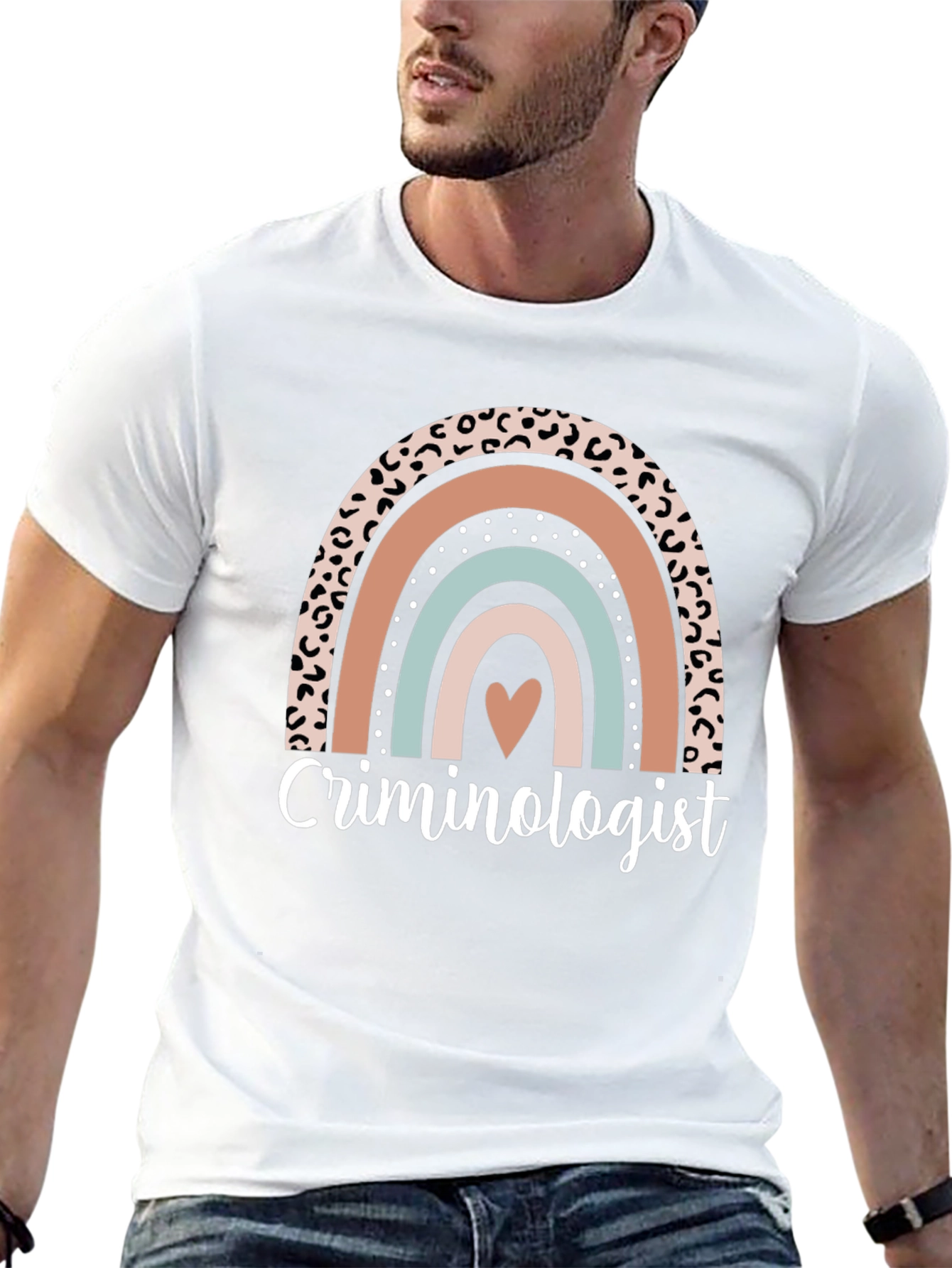 Criminologist Rainbow Graphic T-Shirt