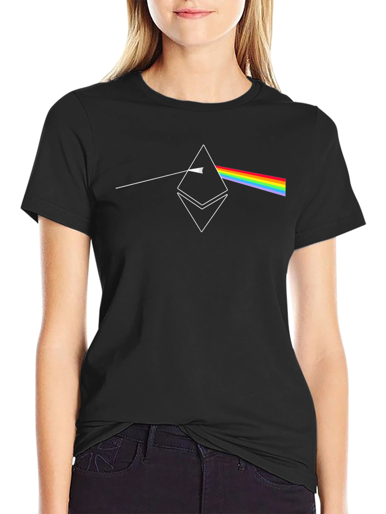 Ethereum Prism T-Shirt - Crypto Rainbow Design