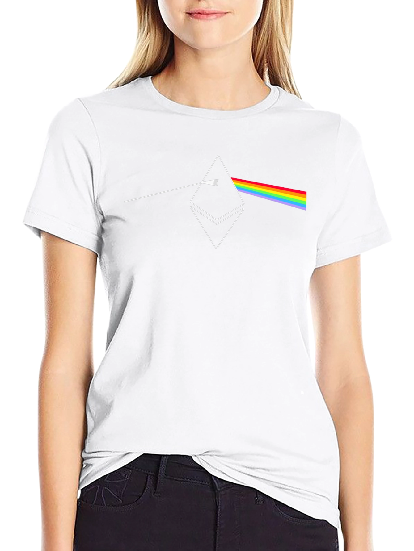 Ethereum Prism T-Shirt - Crypto Rainbow Design