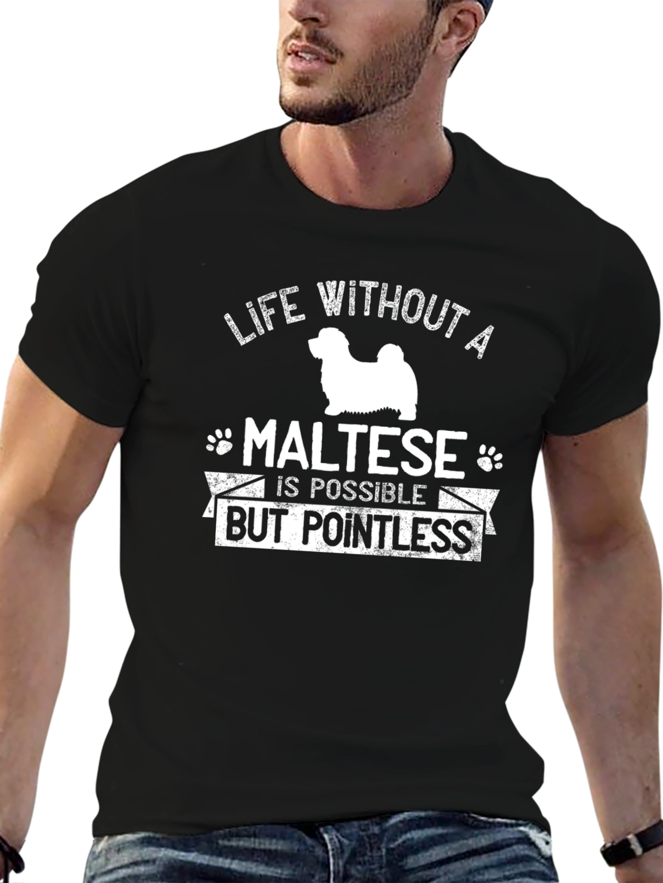 Life Without a Maltese Dog T-Shirt