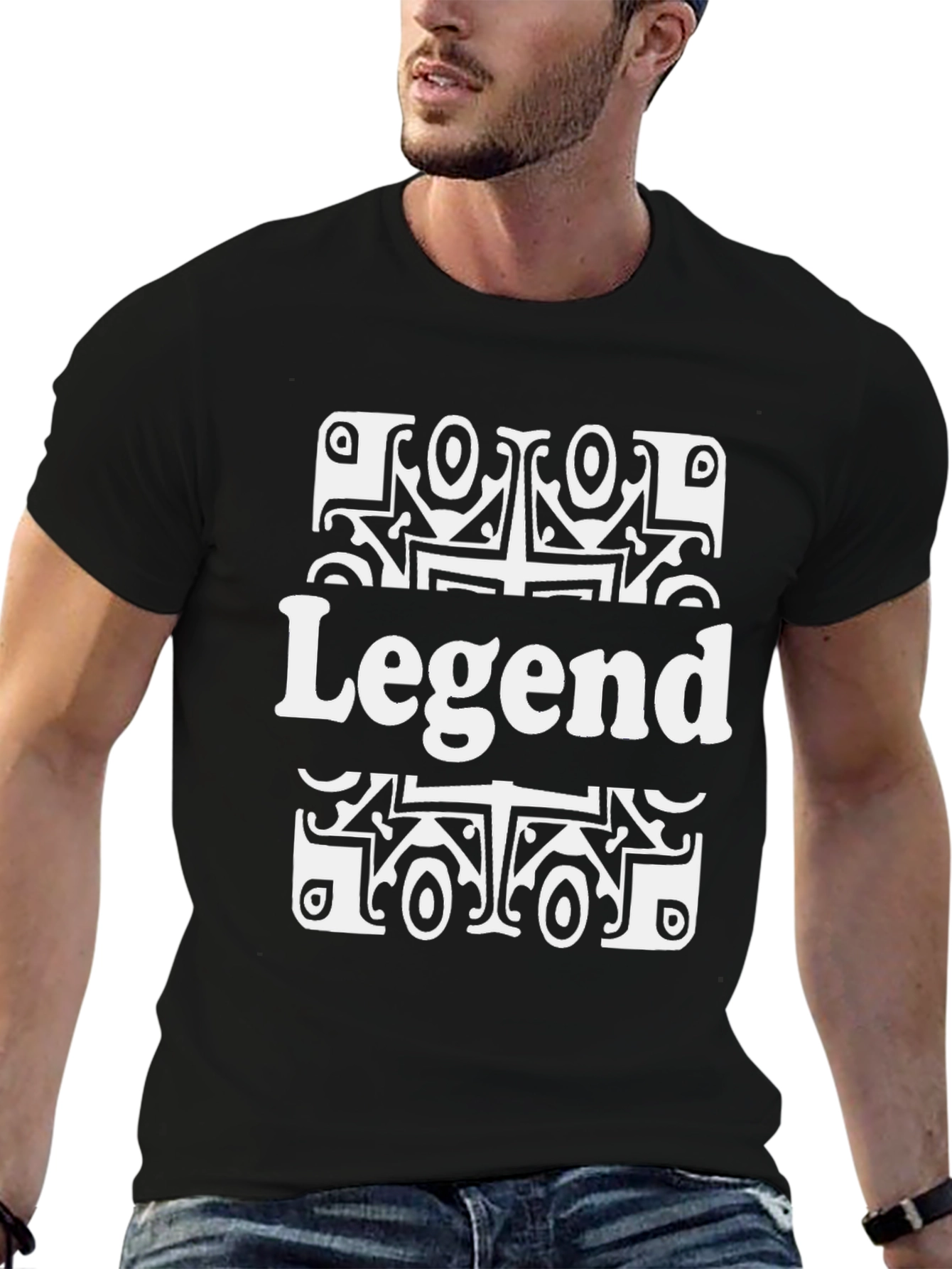 Legend Graphic Tee - Stylish Black Cotton T-Shirt