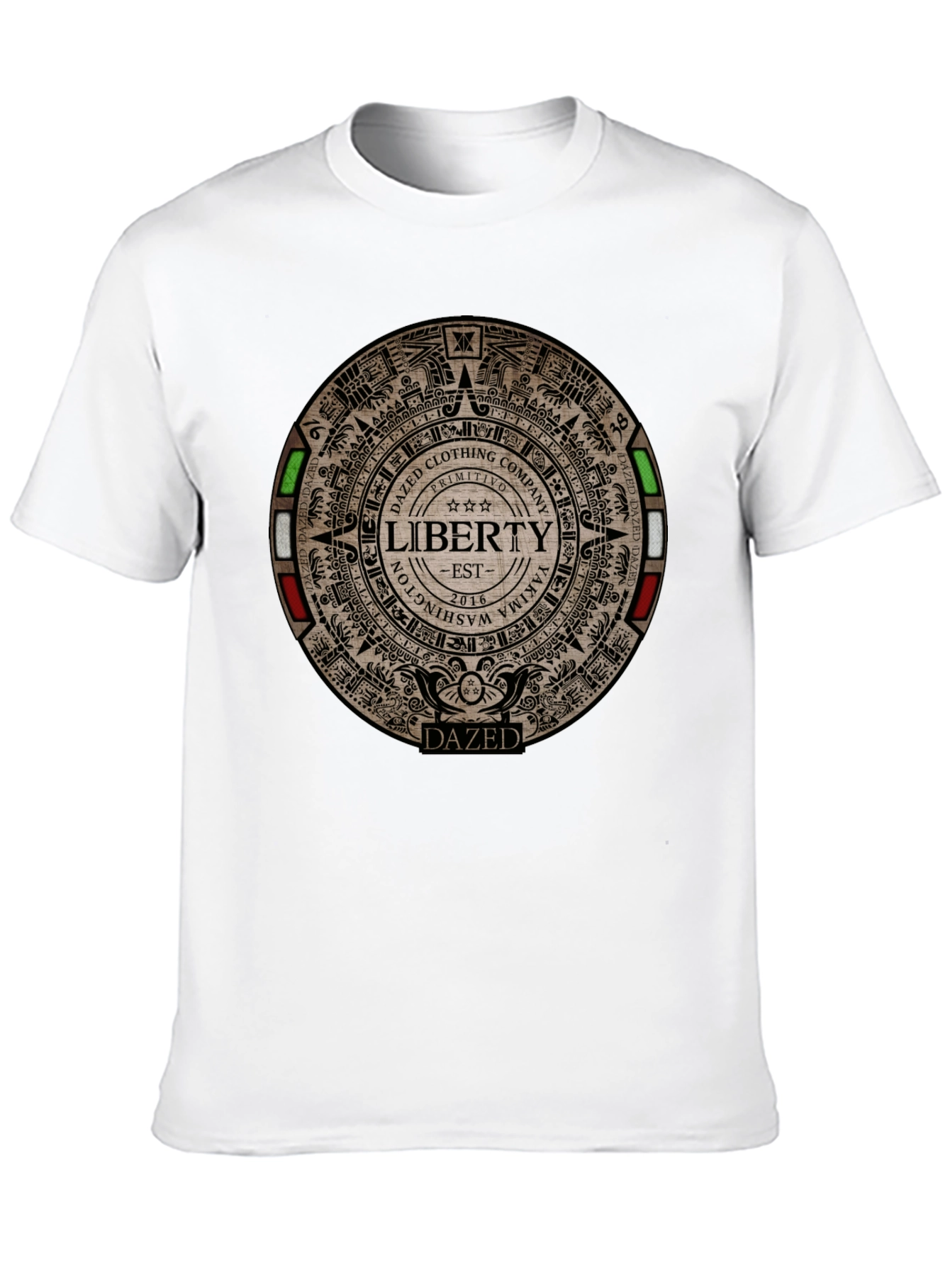 Dazed Clothing Liberty Aztec Graphic T-Shirt