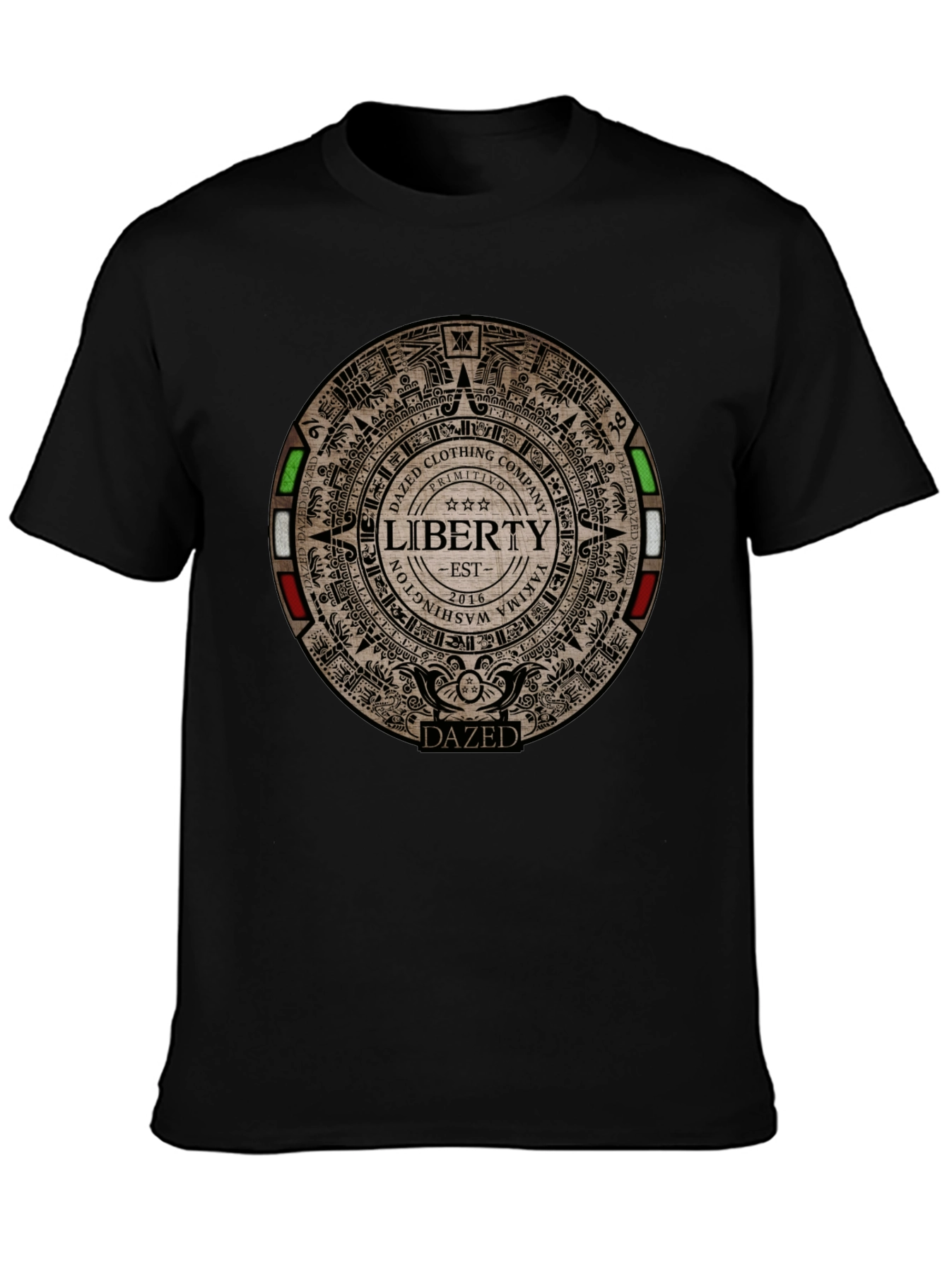 Dazed Clothing Liberty Aztec Graphic T-Shirt
