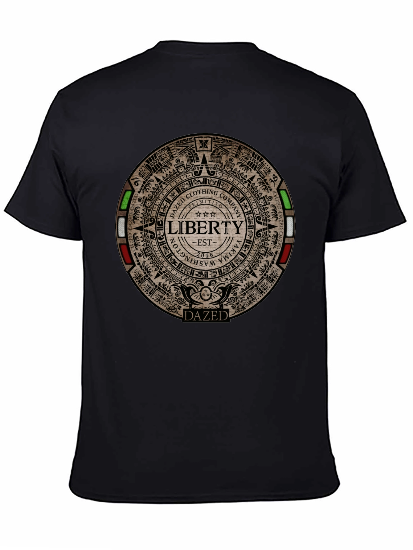 Dazed Clothing Liberty Aztec Graphic T-Shirt