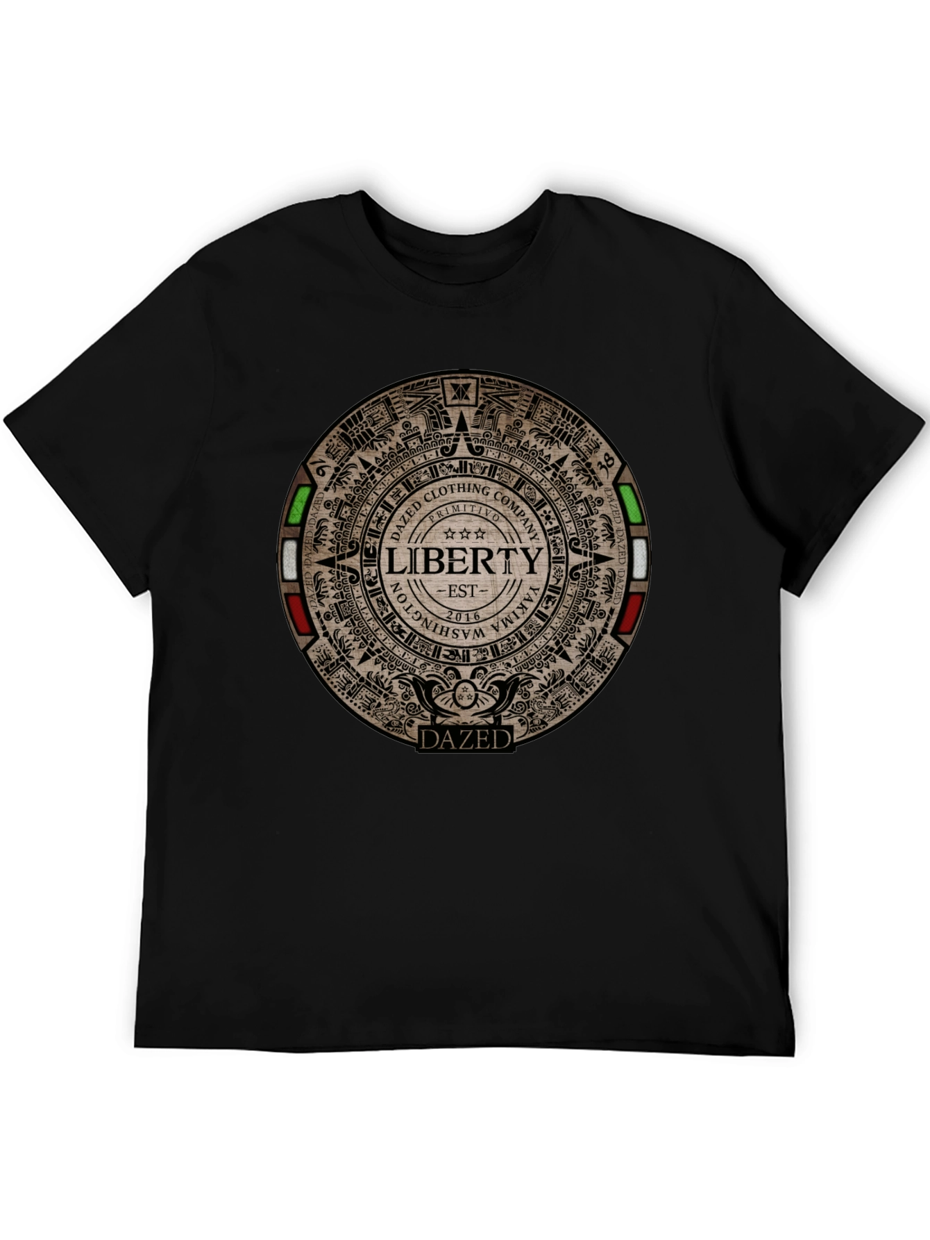 Dazed Clothing Liberty Aztec Graphic T-Shirt