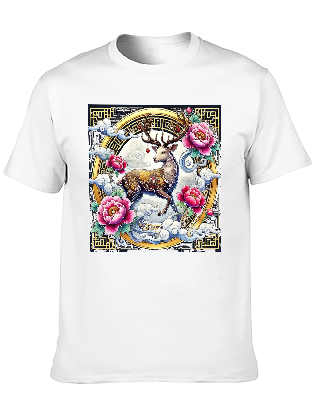 Deer Floral Graphic T-Shirt