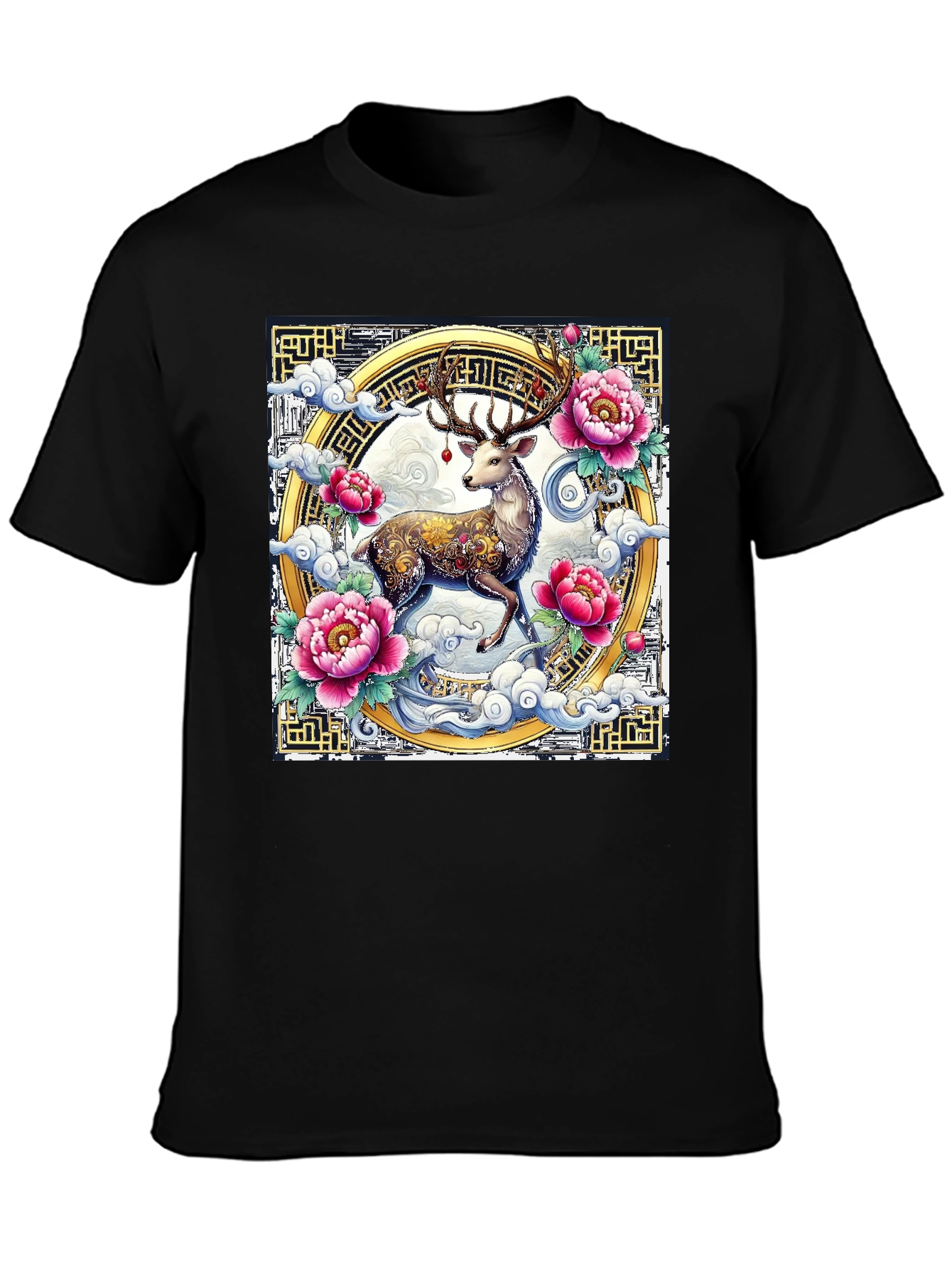Deer Floral Graphic T-Shirt