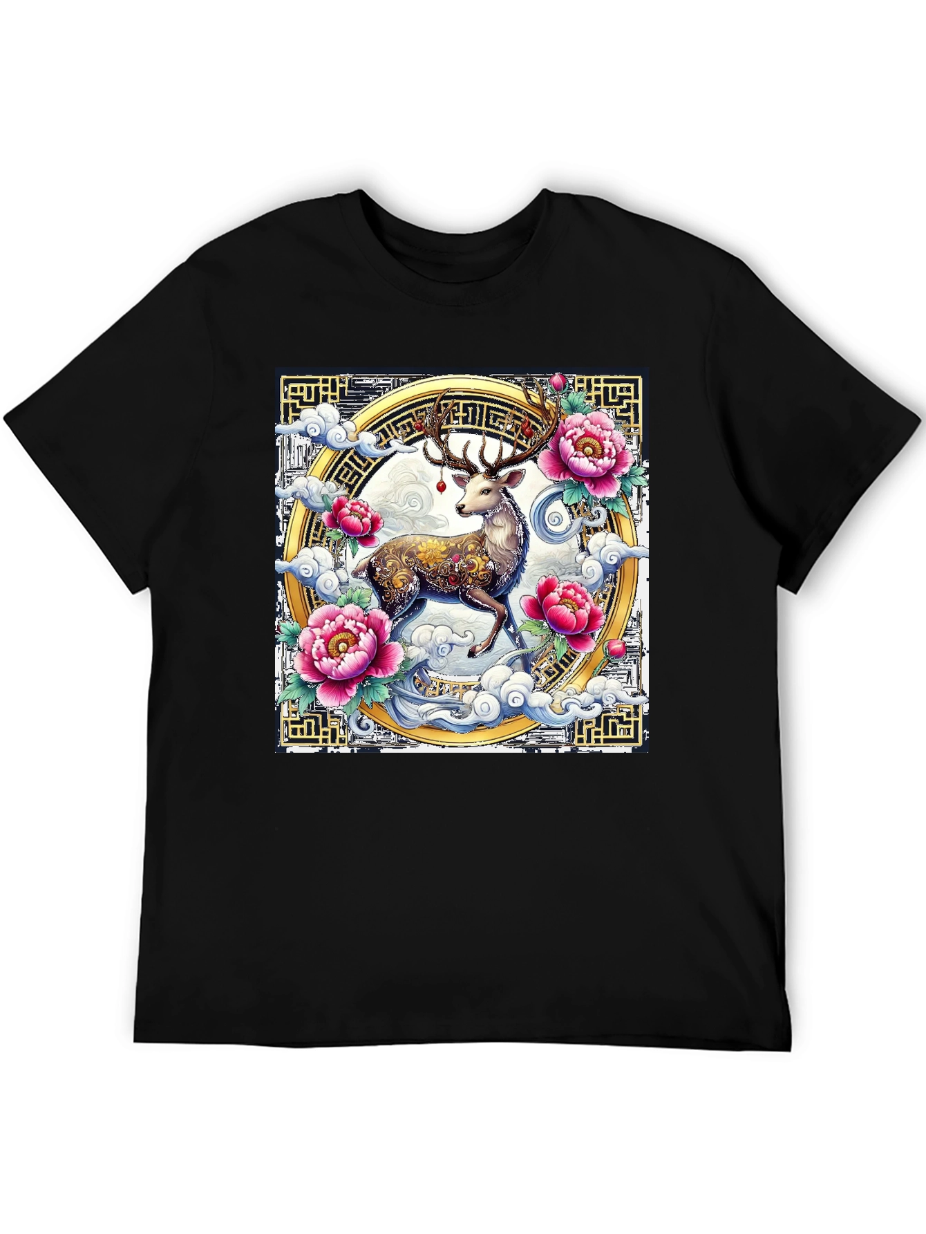 Deer Floral Graphic T-Shirt