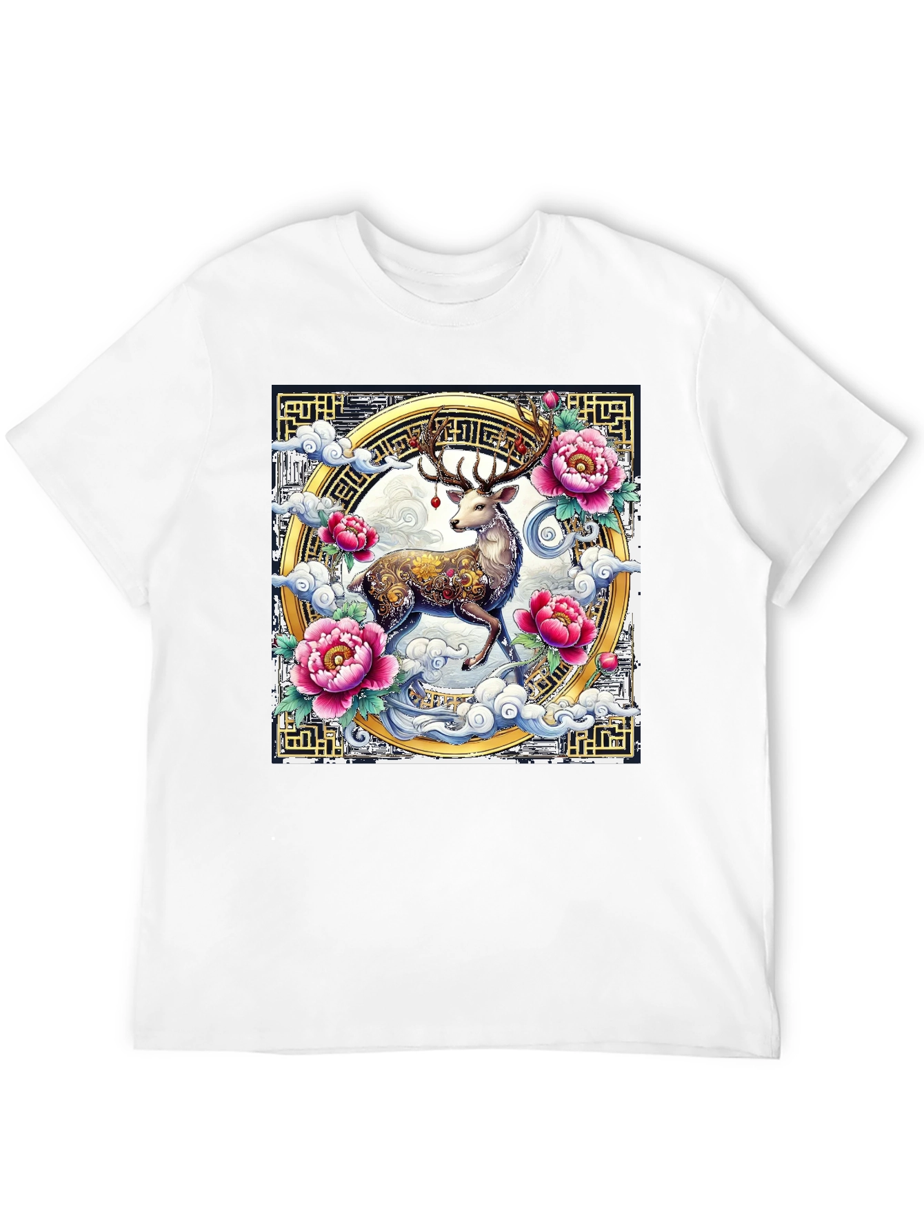 Deer Floral Graphic T-Shirt