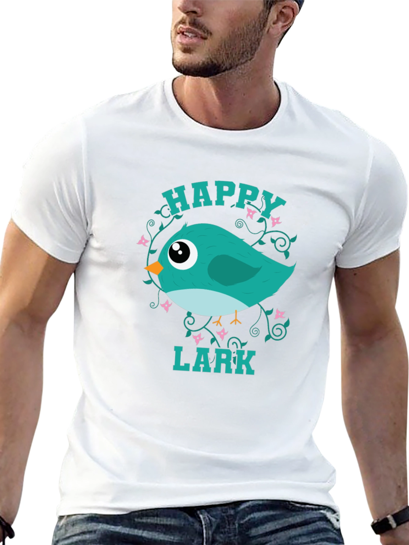 Happy Lark Graphic Tee - Cute Bird T-Shirt