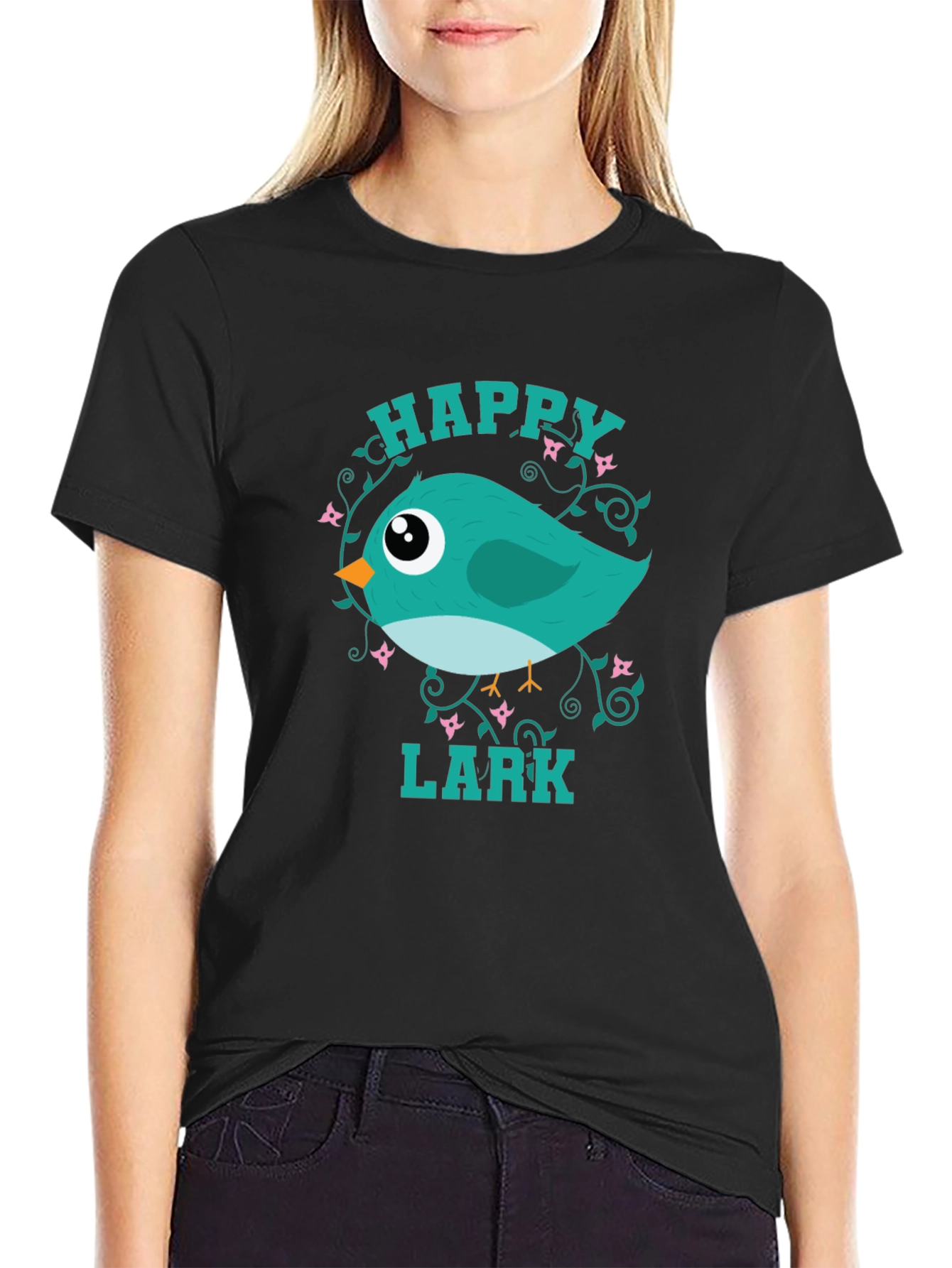 Happy Lark Graphic Tee - Cute Bird T-Shirt