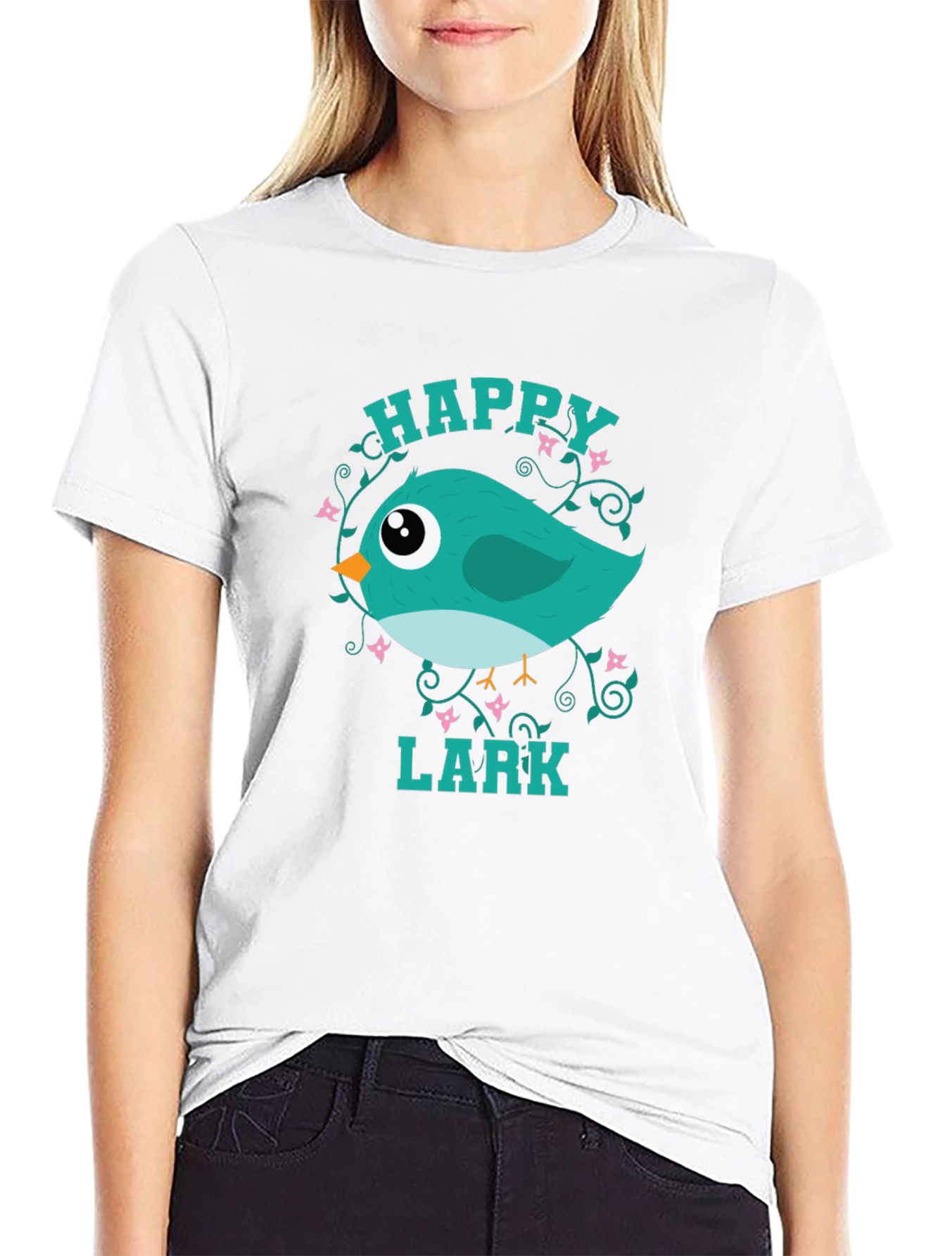 Happy Lark Graphic Tee - Cute Bird T-Shirt
