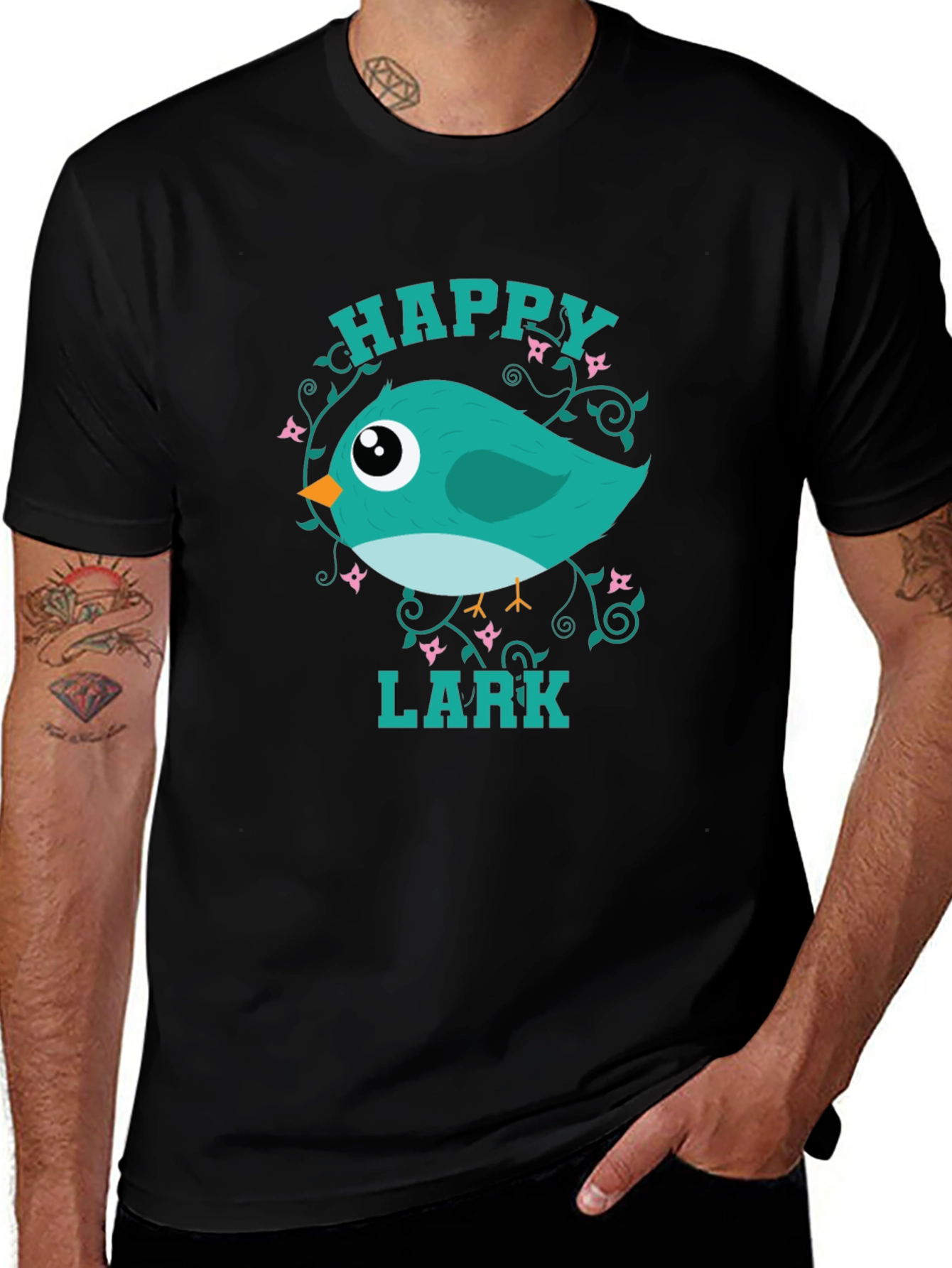Happy Lark Graphic Tee - Cute Bird T-Shirt