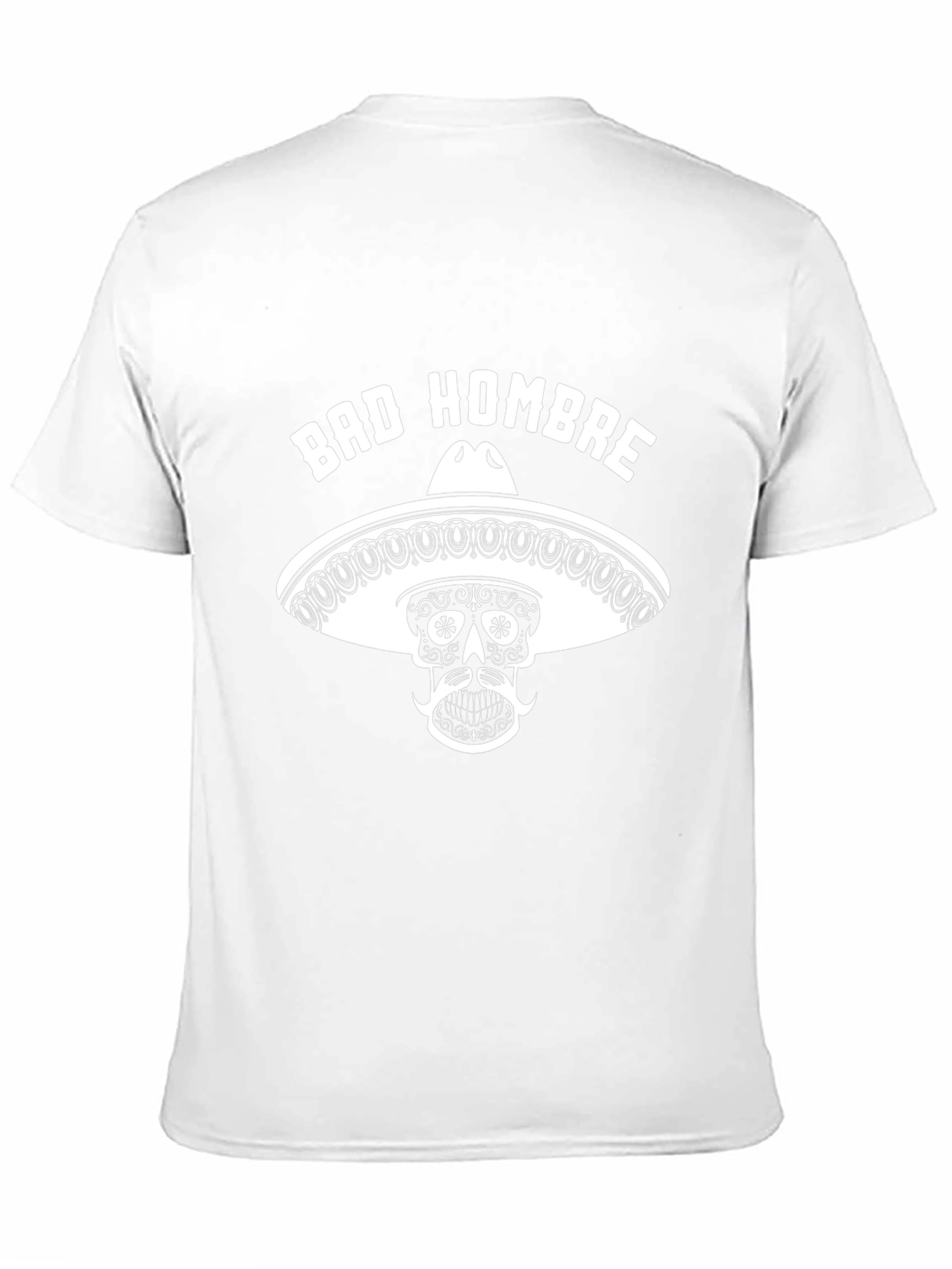 Bad Hombre Graphic Tee - Skull Sombrero T-Shirt