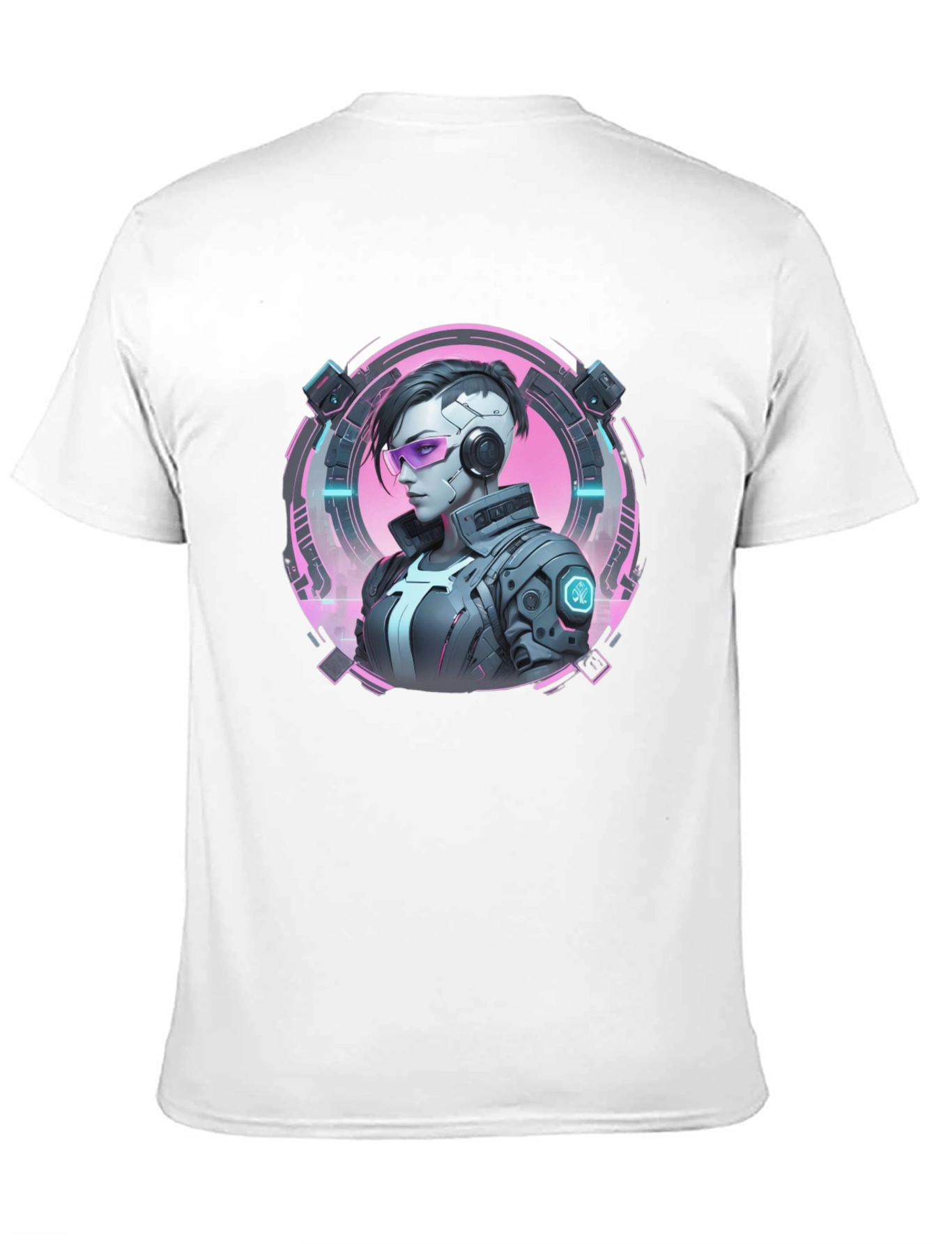 Cyberpunk Girl T-Shirt - Black Graphic Tee