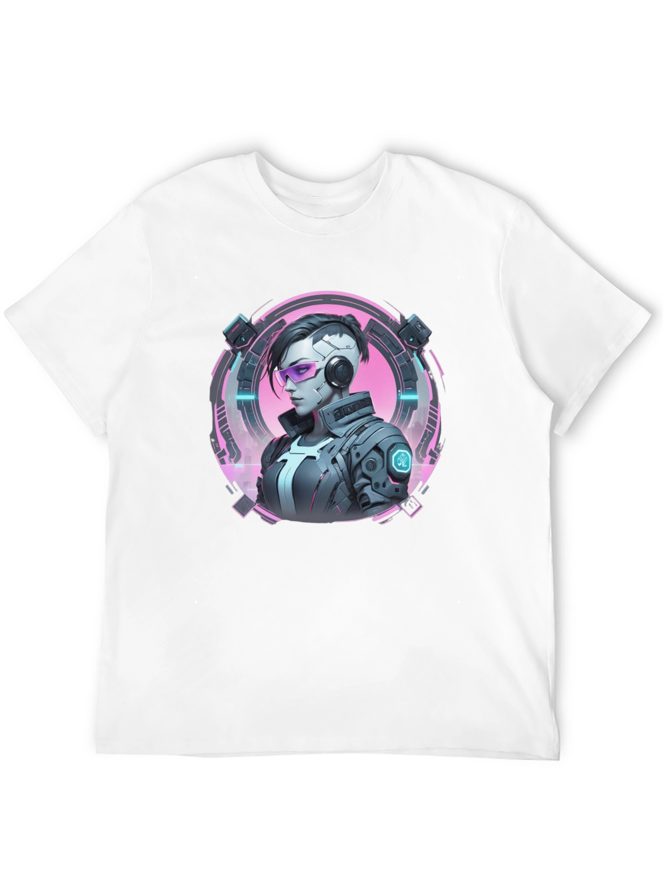 Cyberpunk Girl T-Shirt - Black Graphic Tee