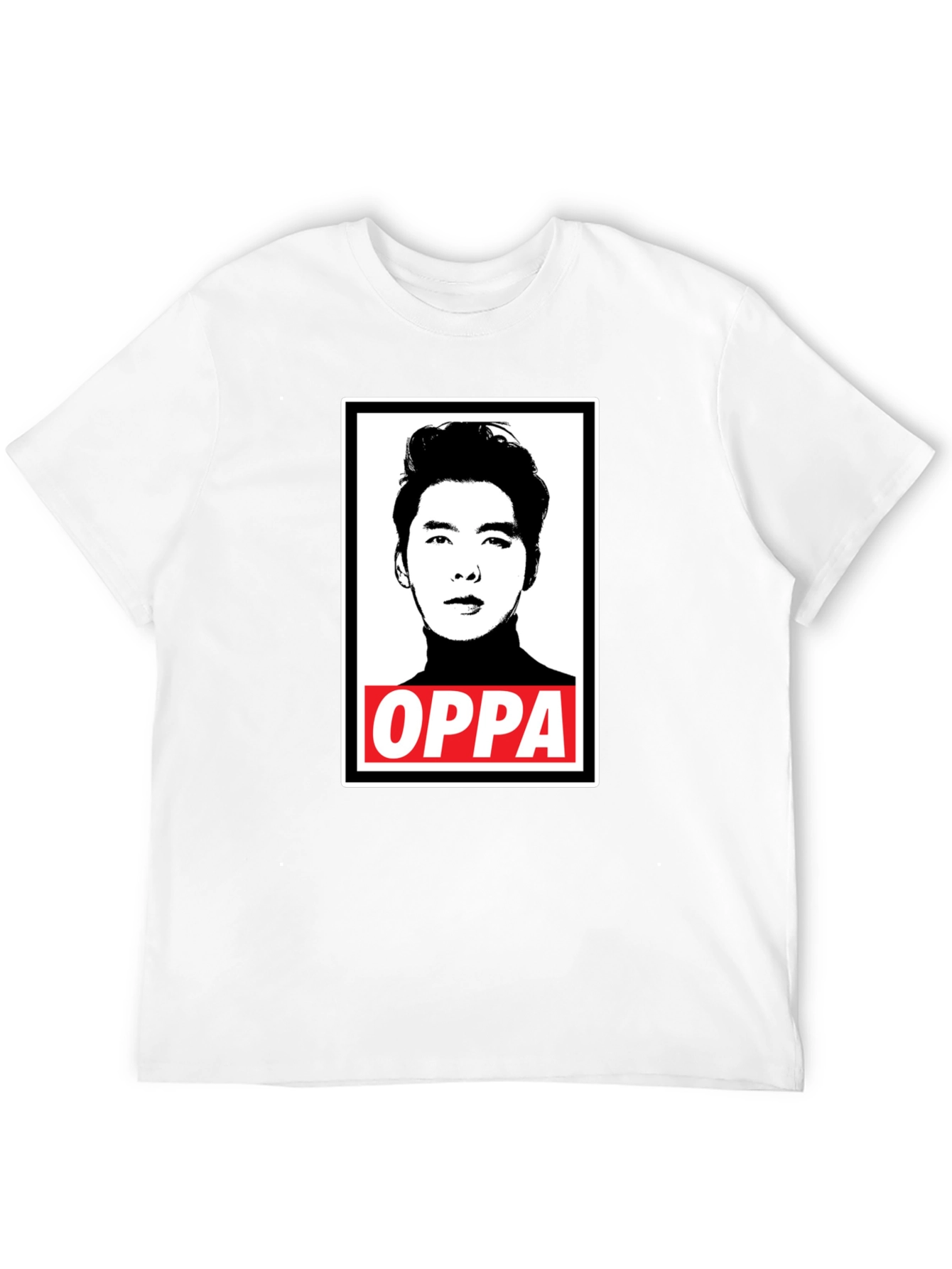 Oppa Portrait Graphic Black T-Shirt