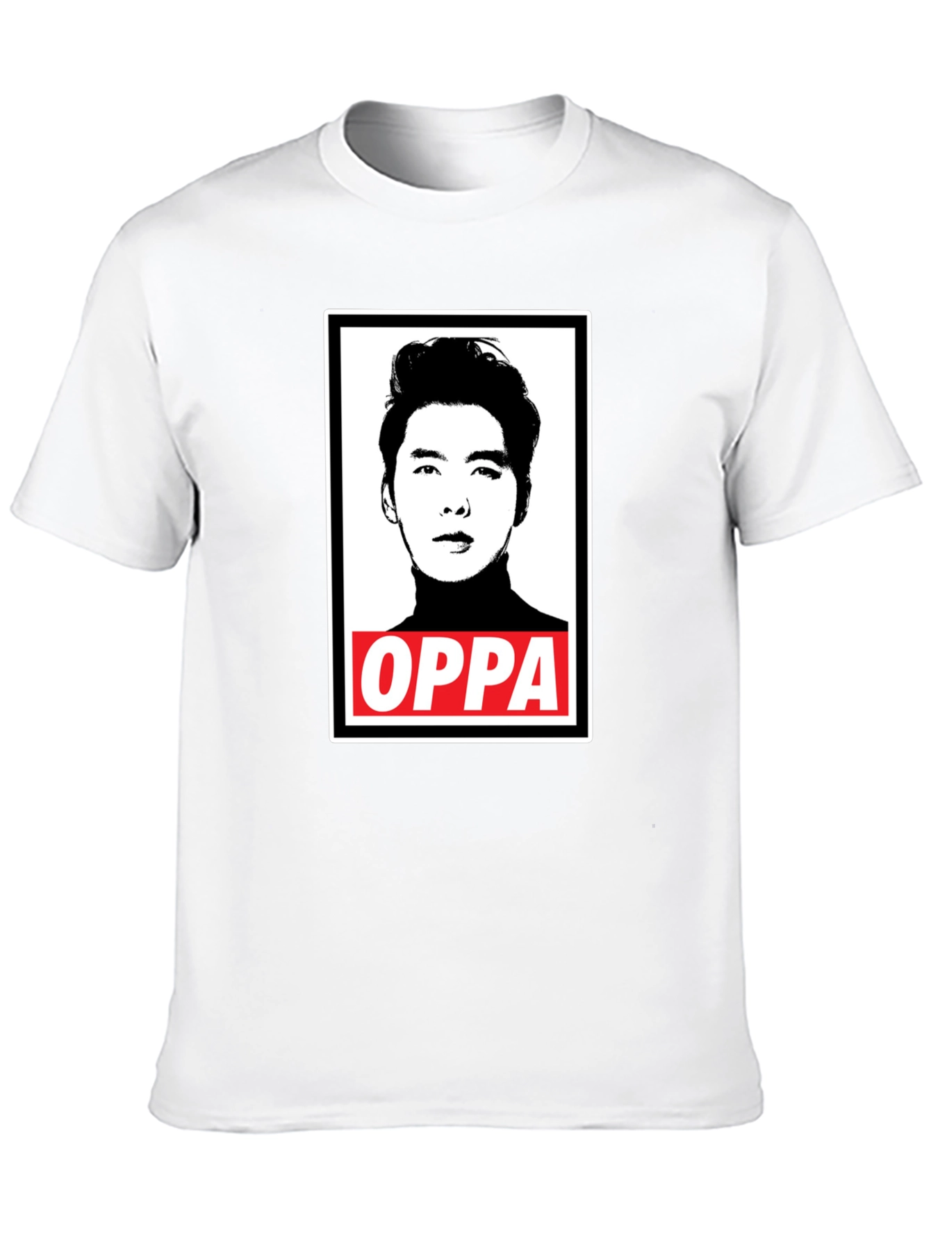 Oppa Portrait Graphic Black T-Shirt
