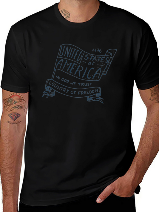 USA Flag Graphic Print T-Shirt - Patriotic Pride