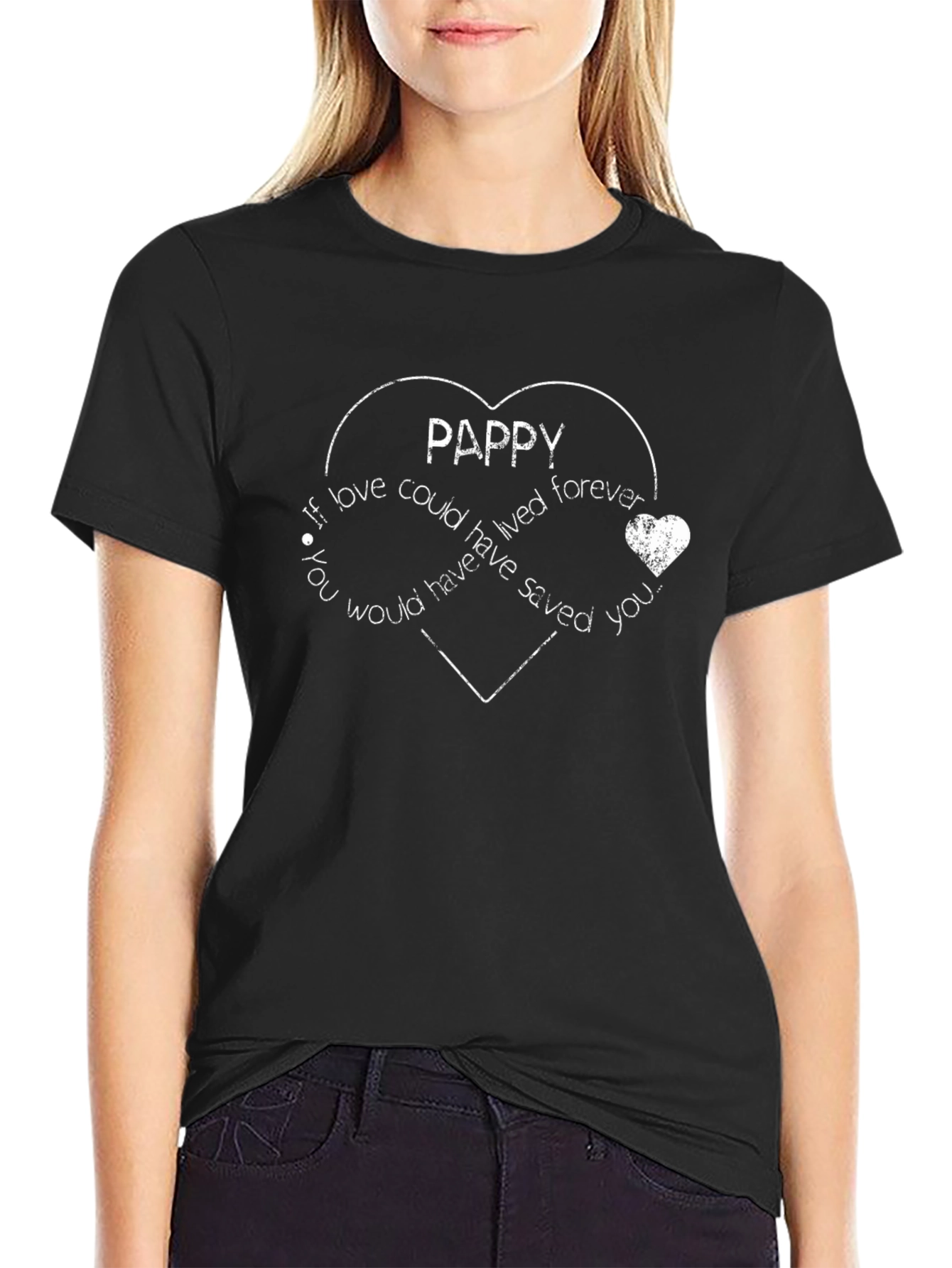Pappy Love Heart T-Shirt: Forever in Our Hearts