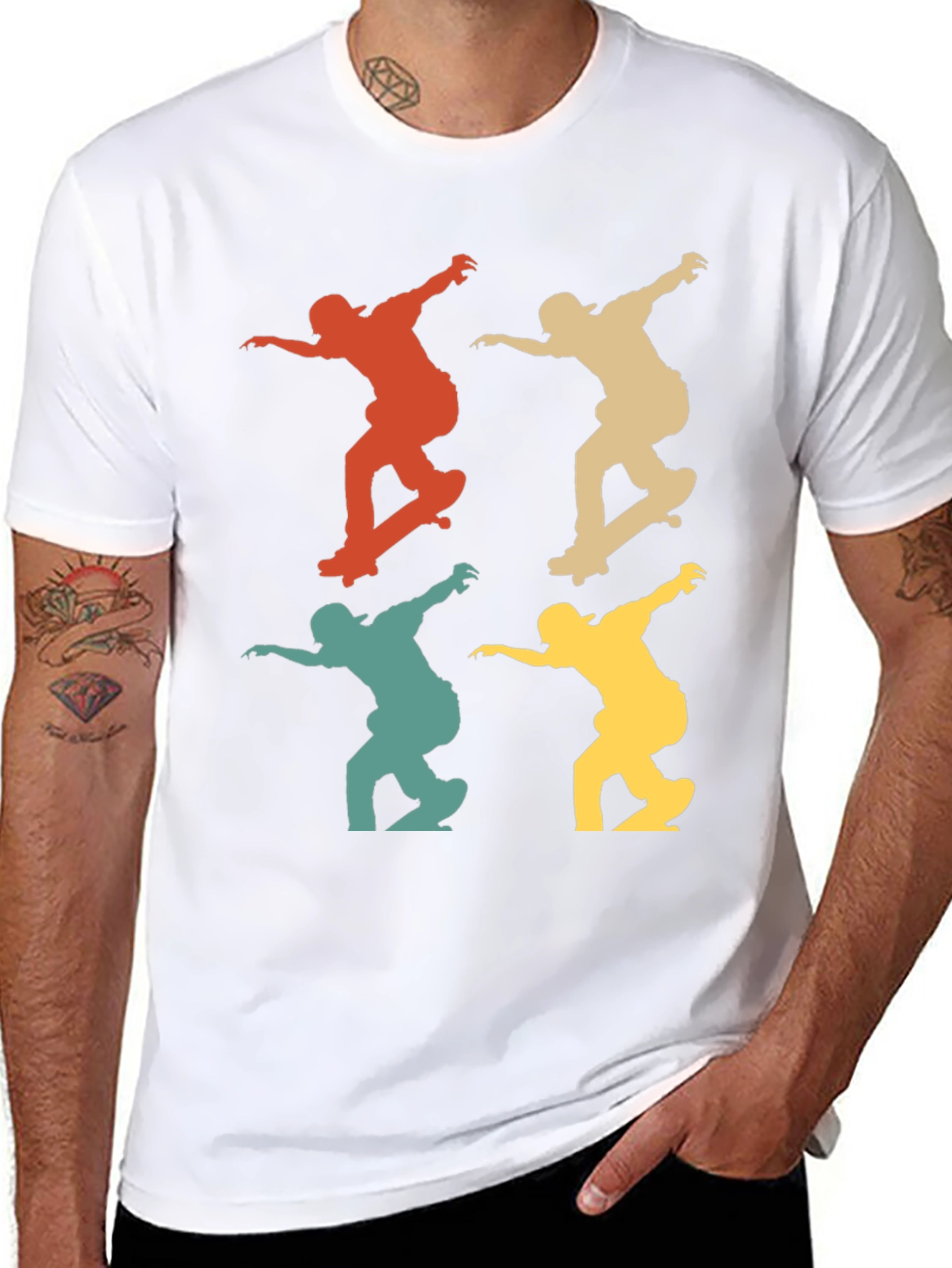 Retro Skateboarder T-Shirt - Cool Graphic Tee