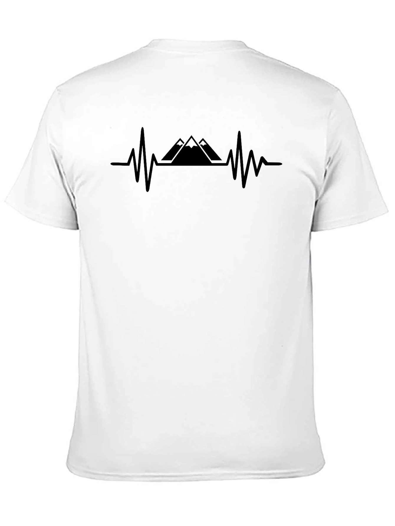 Mountain Heartbeat Graphic Tee - Black Casual Shirt
